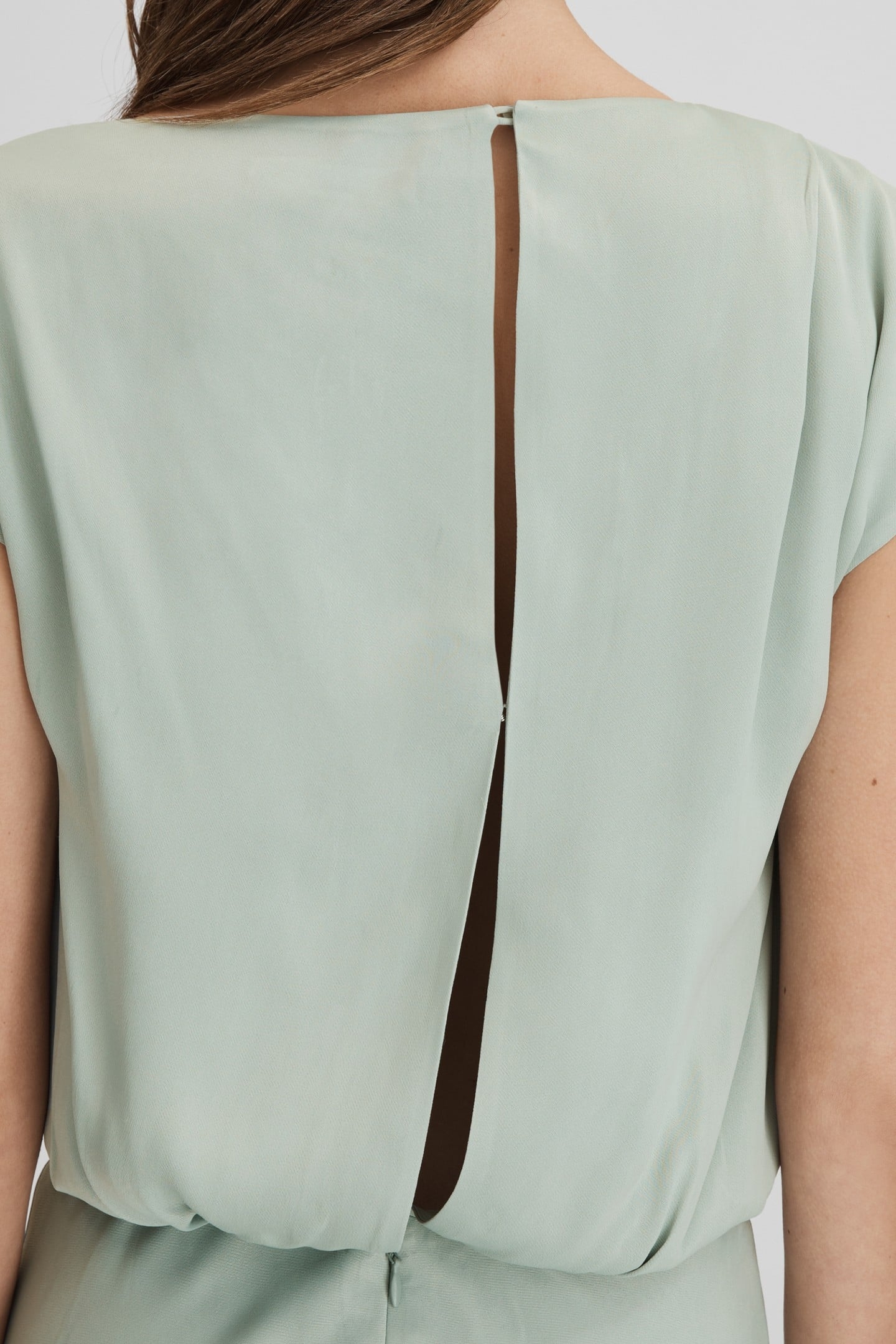 DRAPE NECK MAXI DRESS SAGE 5