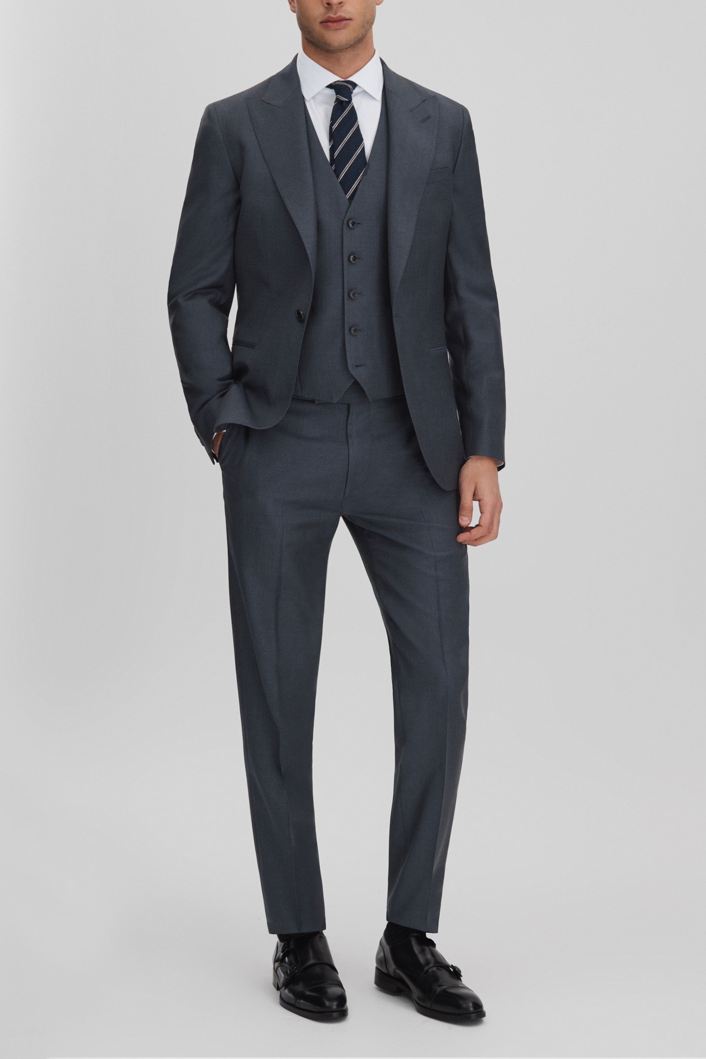 PLAIN WEAVE WAISTCOAT AIRFORCE BLUE 3