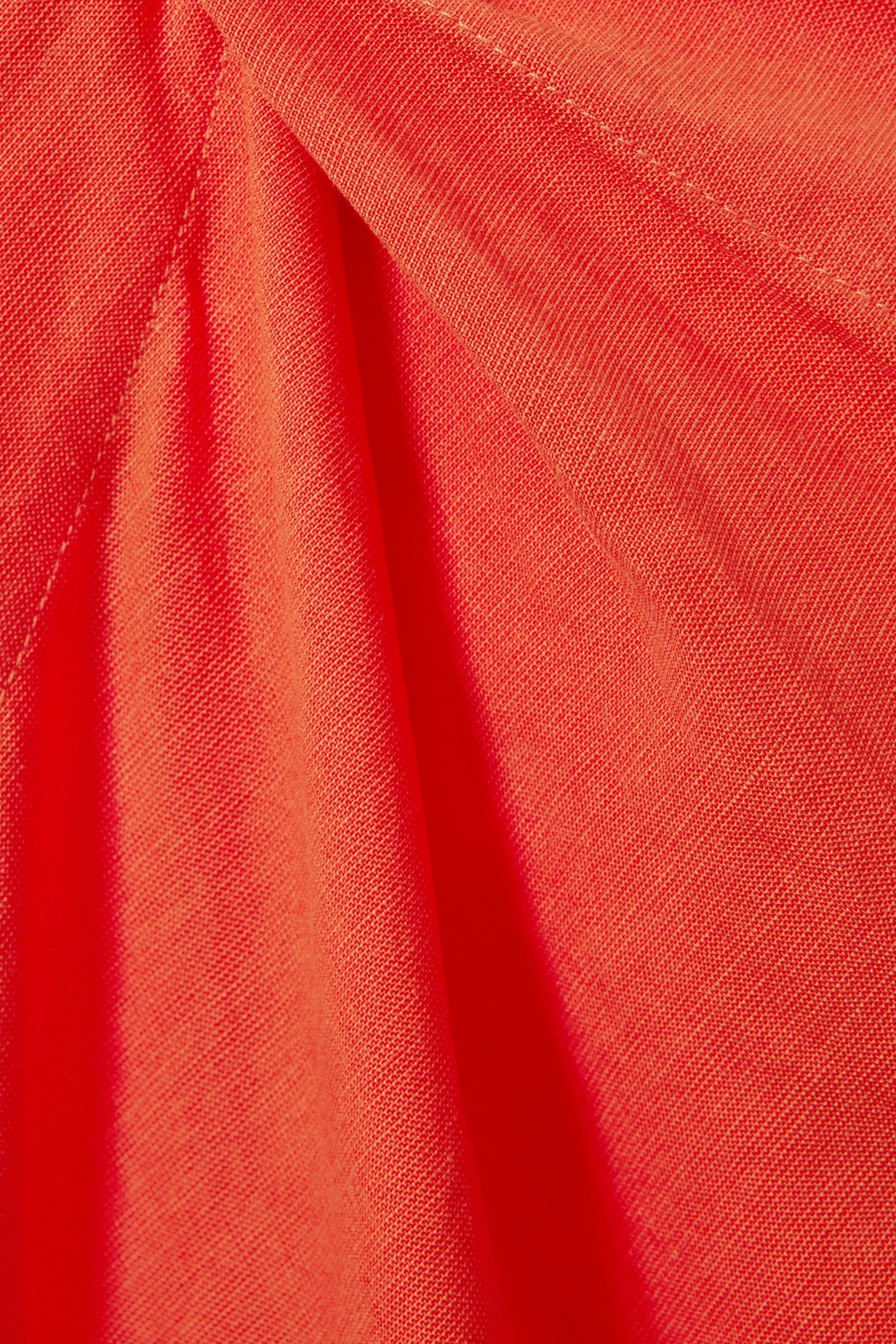 ONE SHOULDER LINEN DRESS ORANGE 4