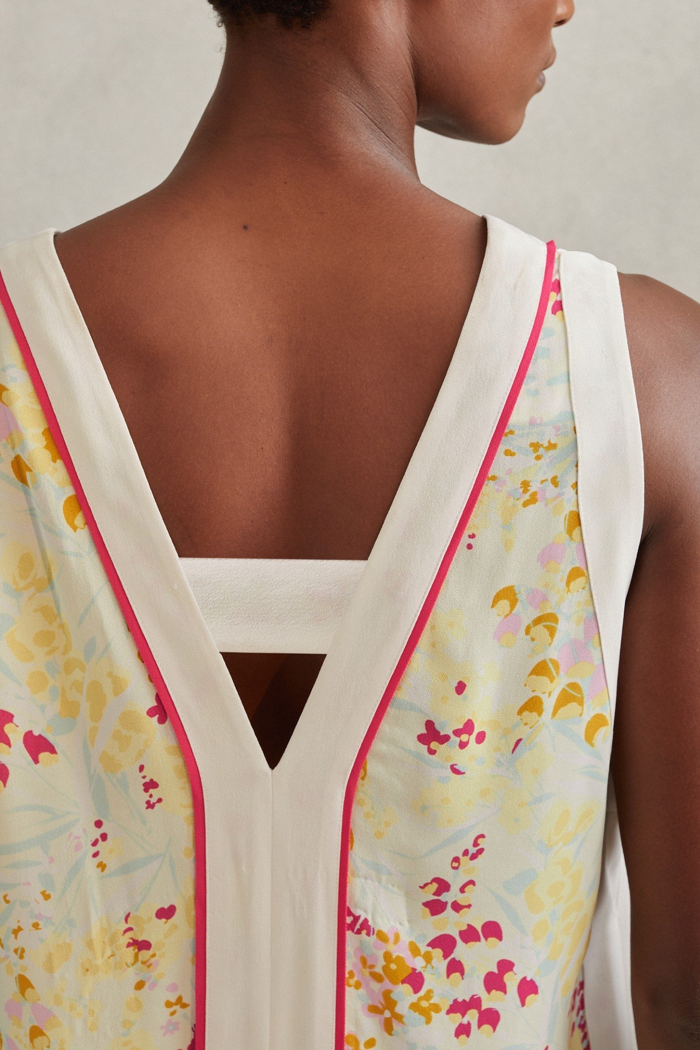 BUTTERCUP PRINTED BLOCK MAXI DRESS PINK/YELLOW 3