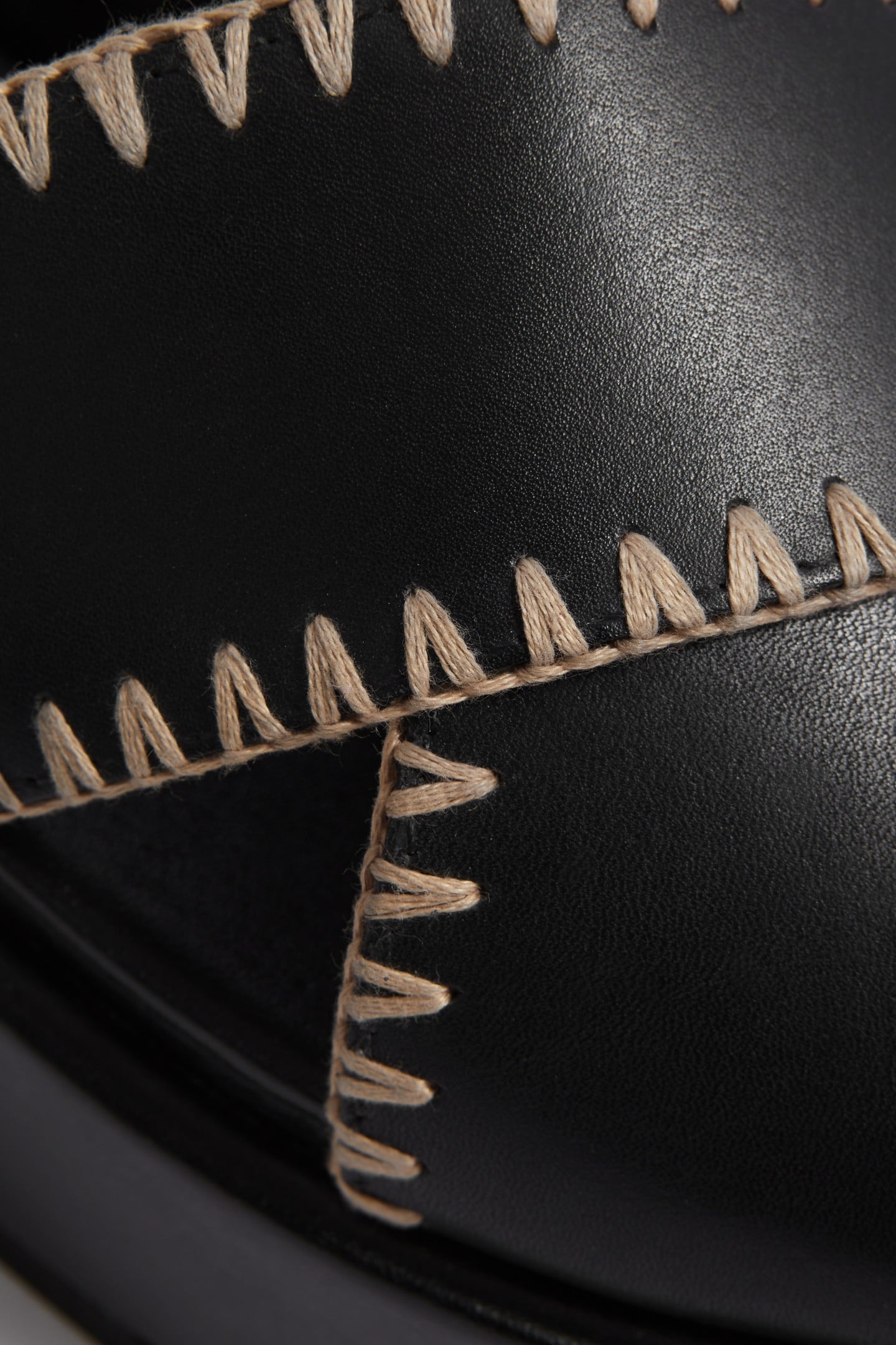 CROSHORTSLEEVE BACK STITCH SANDAL BLACK 5