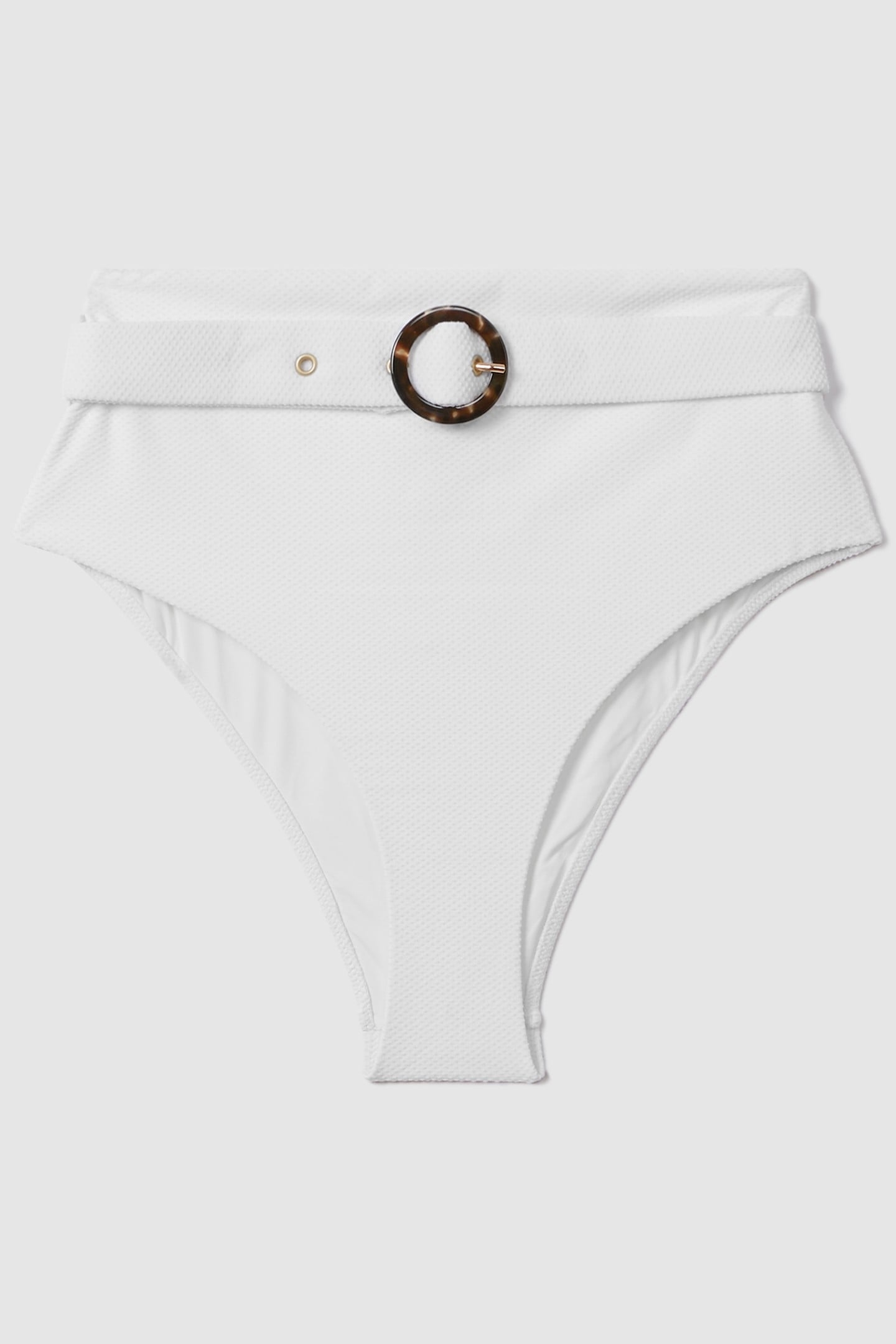 BELTED HIGH WAIST BOTTOM WHITE 3