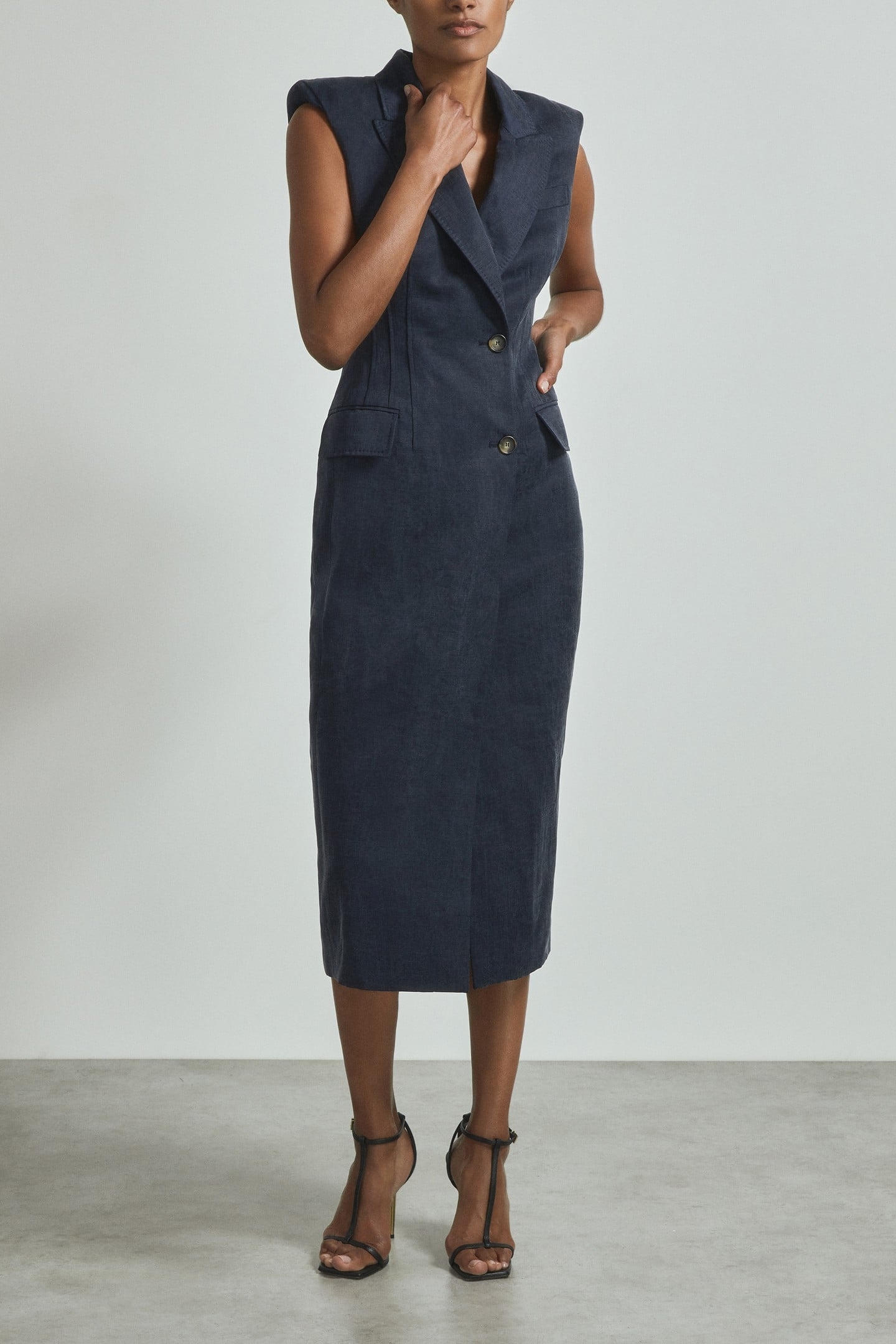 NAVY CUPRO DRESS NAVY 2