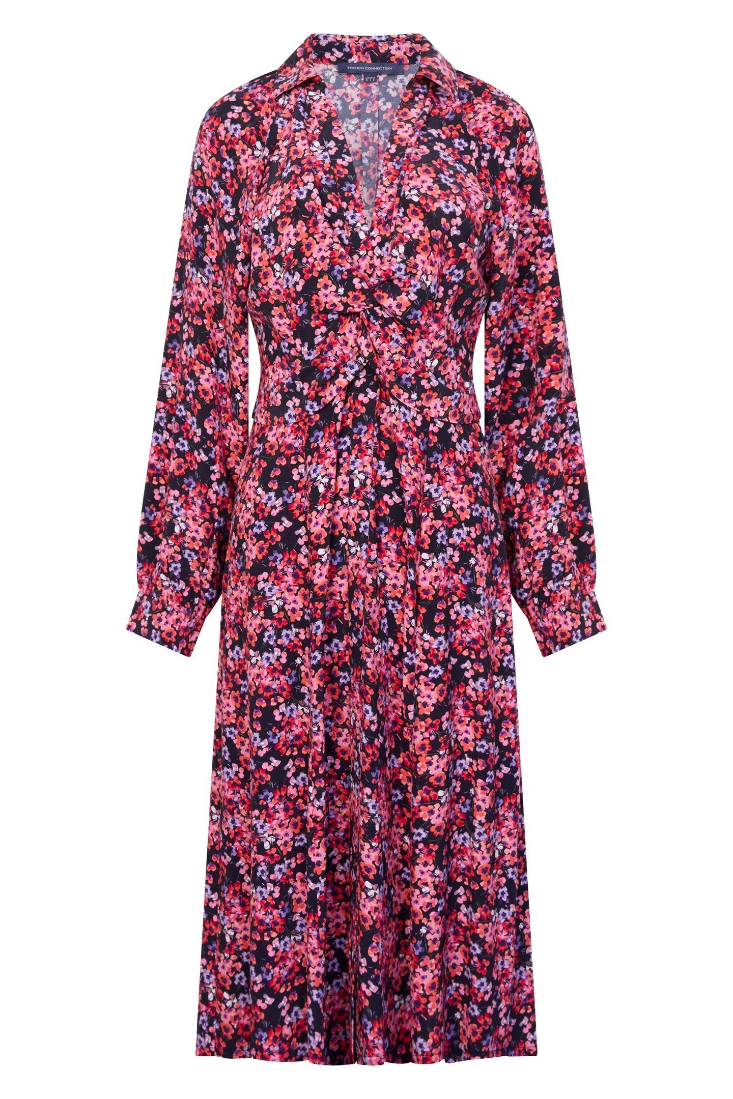 JENNIFER MIDI DRESS BLACK/PINK MULTI 3