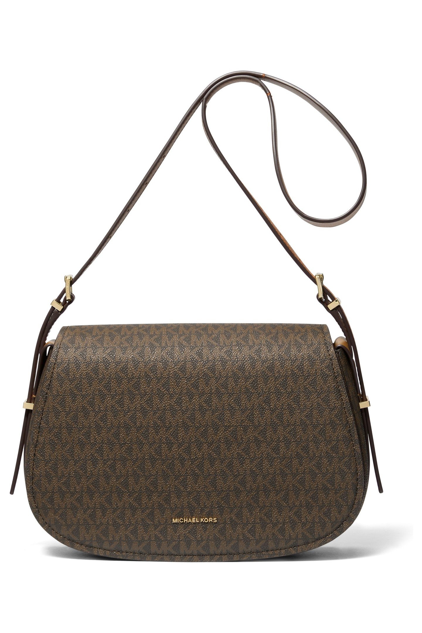 MEDIUM FLAP MESSENGER BAG BROWN/ACORN 1