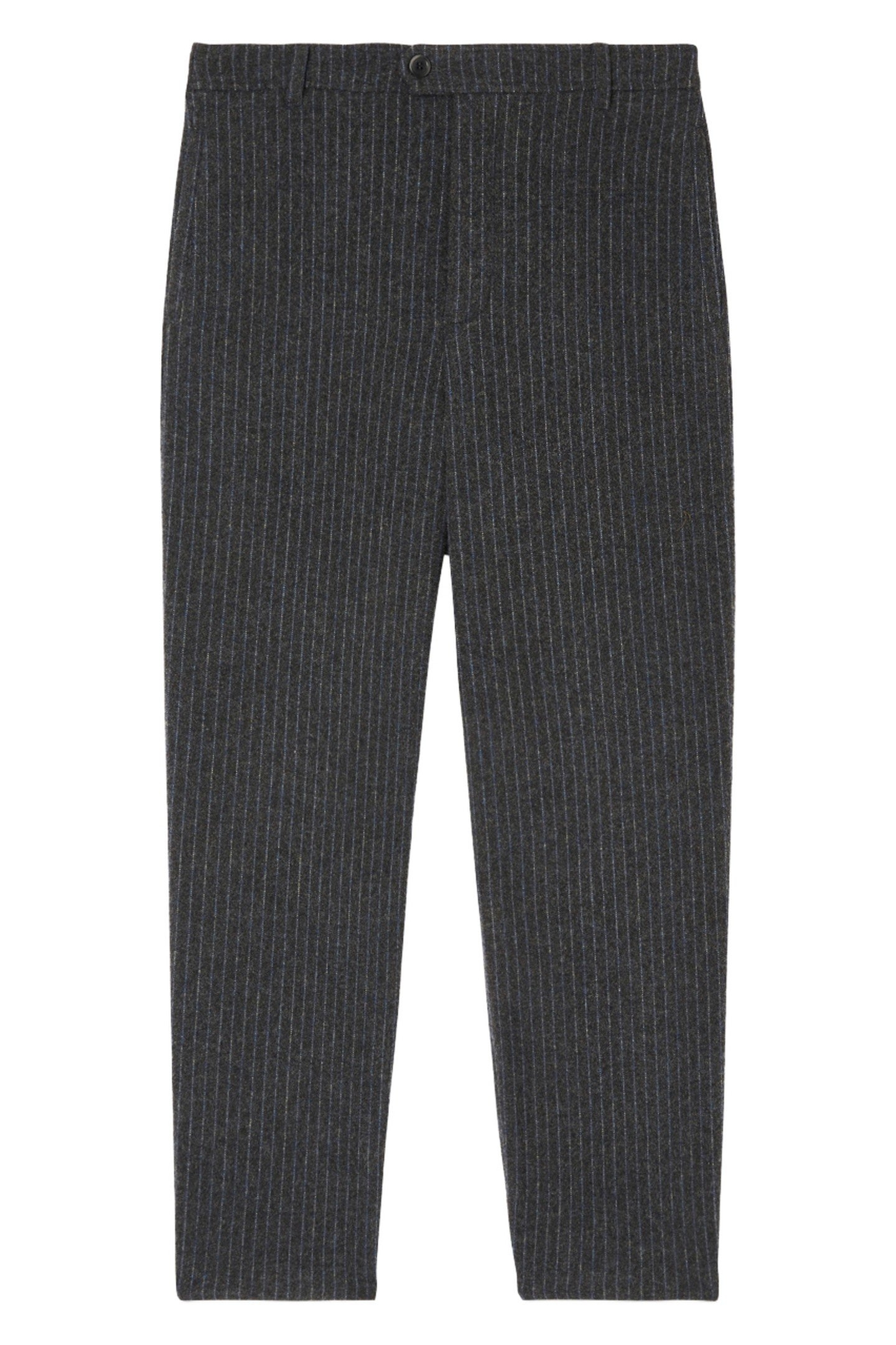 WOOL PANTS GREY AND BLUE STRIPES 1