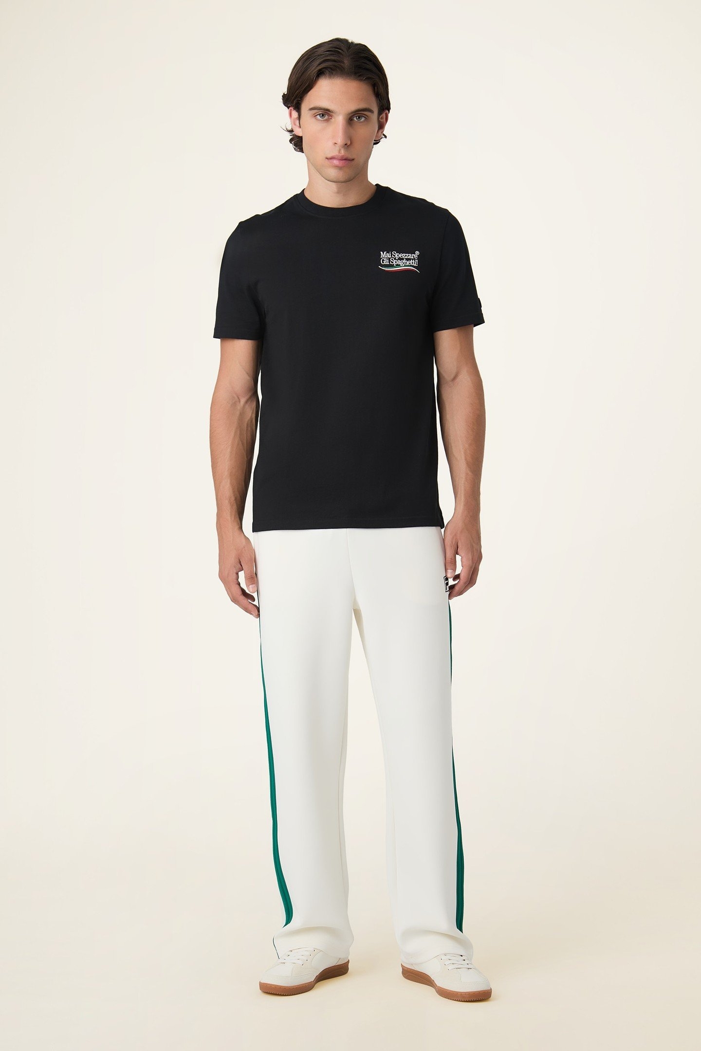 COMO RELAXED TAPED TRACK PANTS EGRET 2