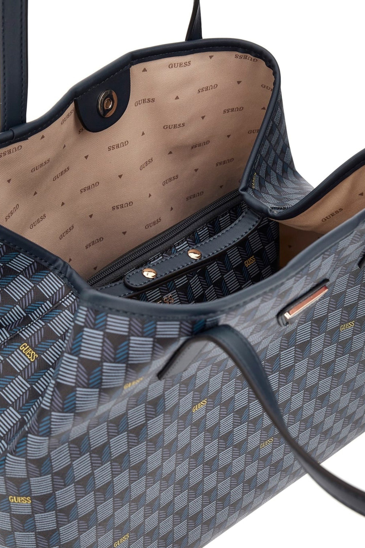 VIKKY II LARGE TOTE BLUE LOGO 8