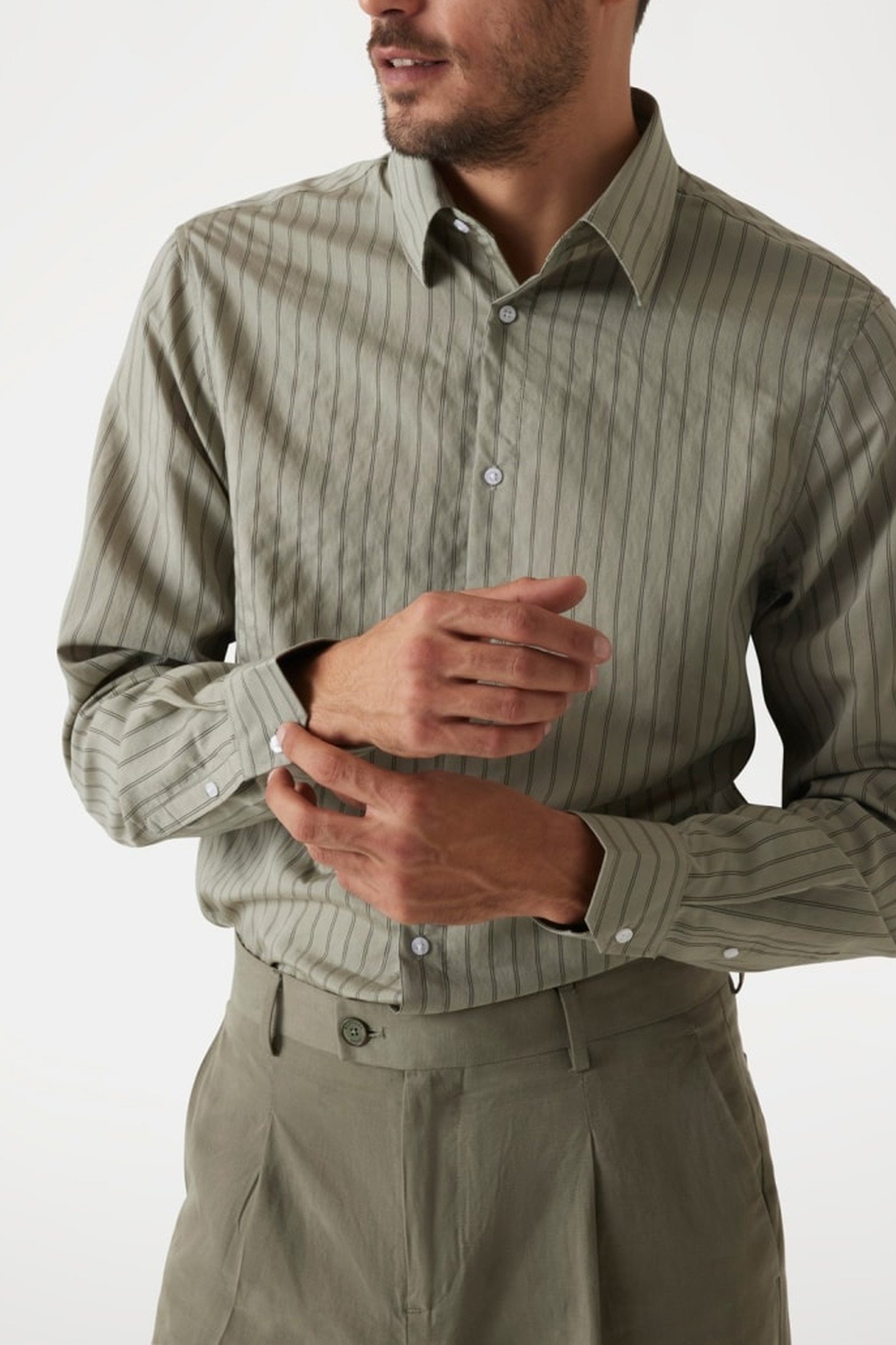 JOE IT COLLAR NOTCHE MOSSY GREEN & BLK ST 6