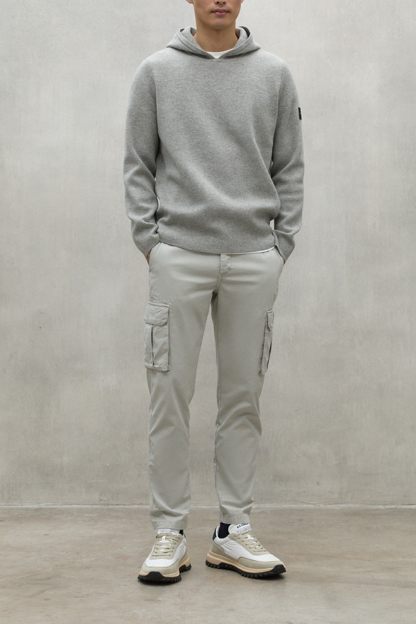 MUGGAALF KNIT LIGHT GREY MELANGE 1