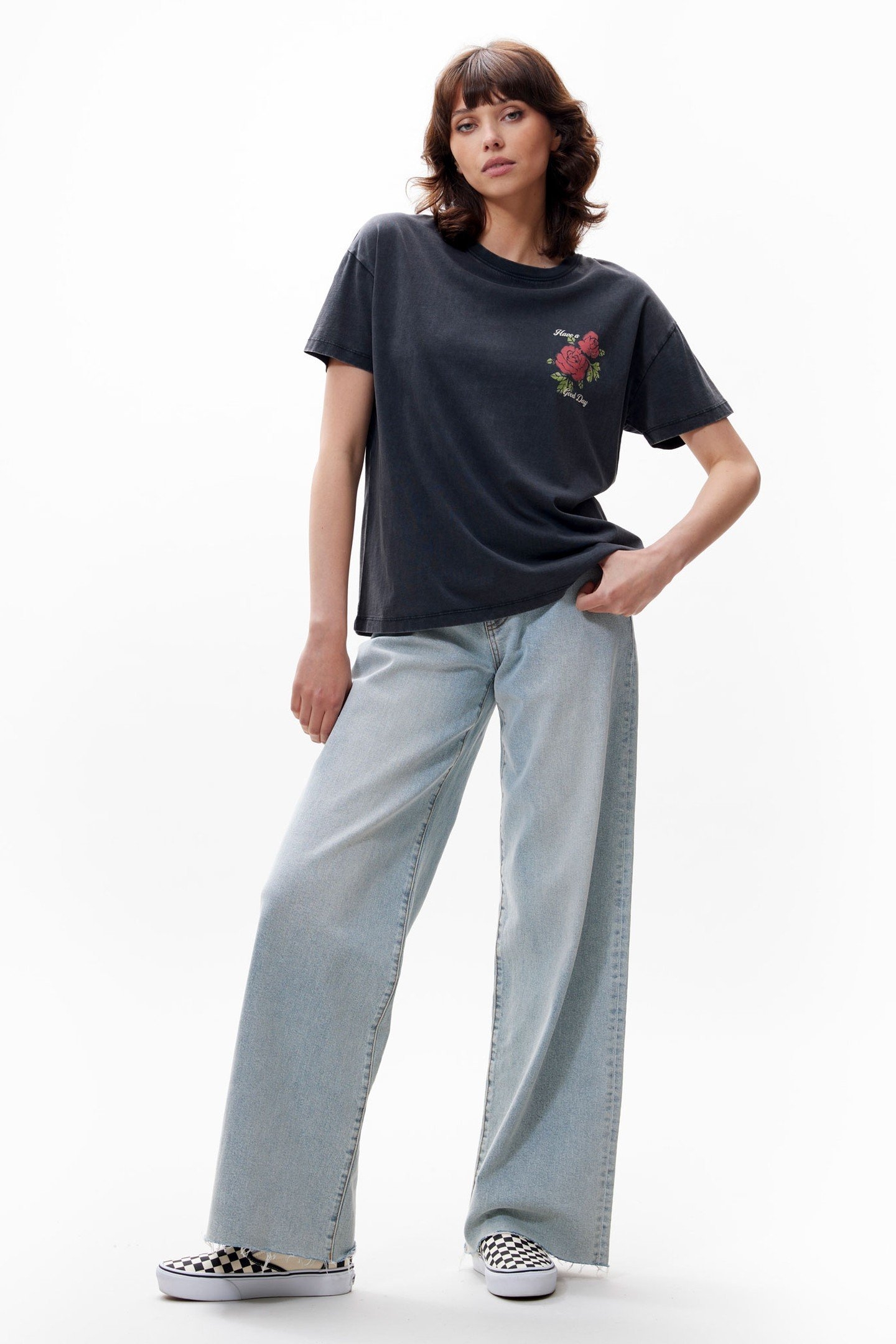 GRAPHIC TSHIRT FADED DARK GREY 1