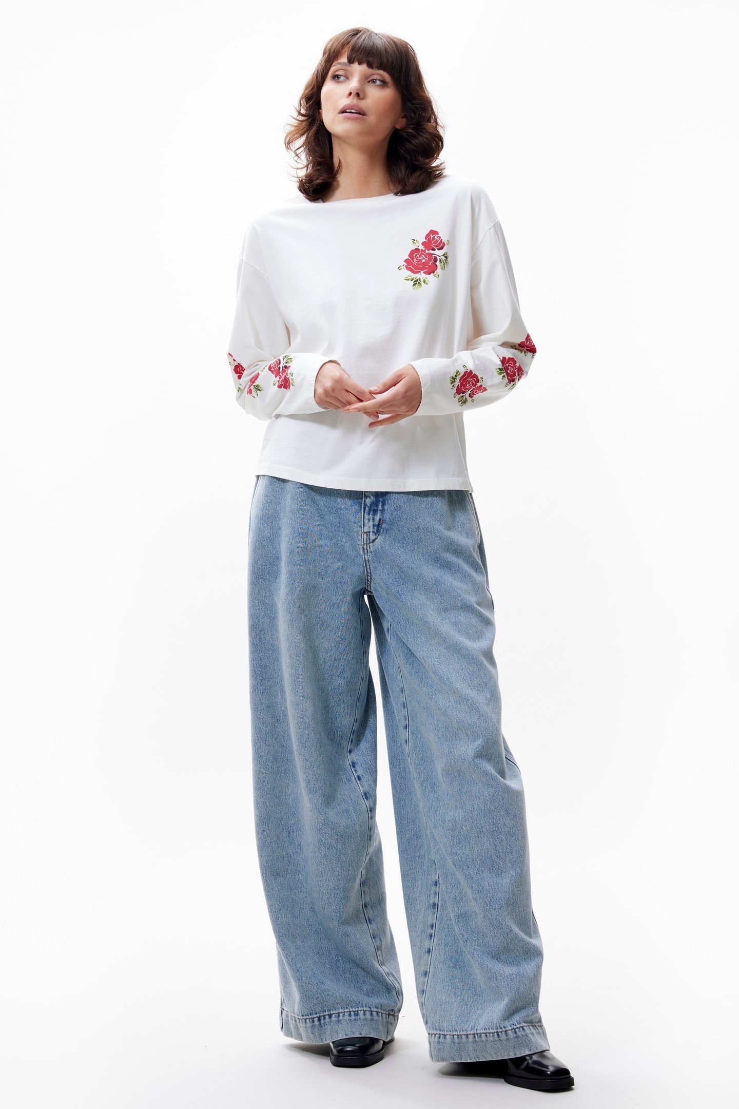 LOOSE FIT GRAPHIC LONG SLEEVE OFF WHITE 1