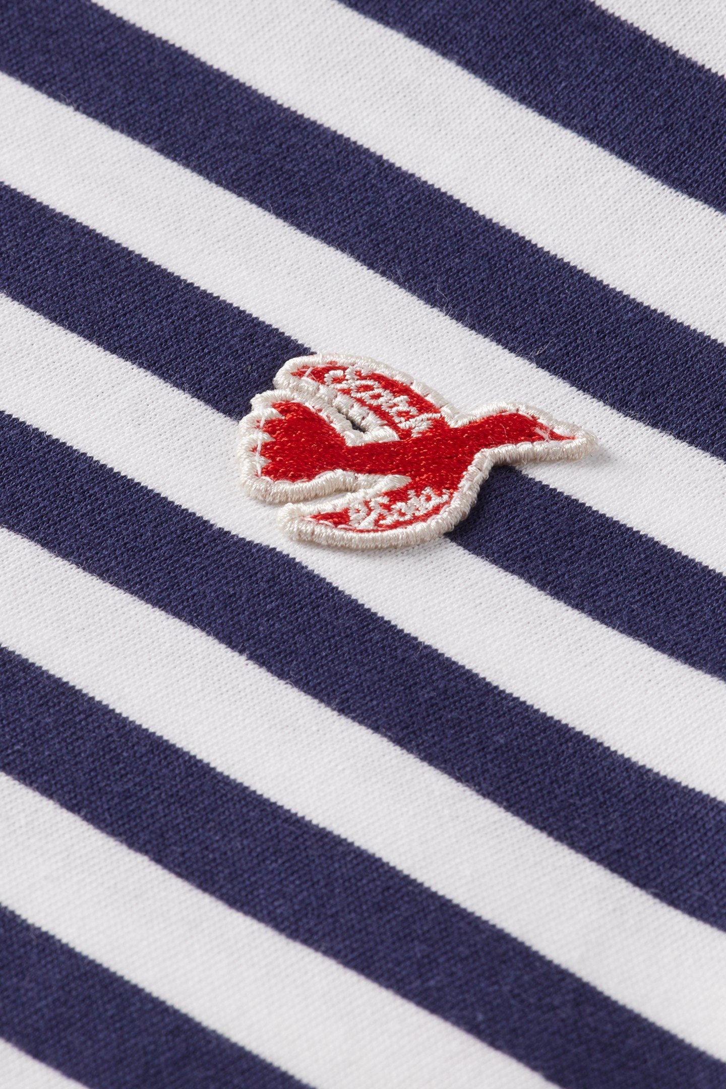 CORE - THE FREE SPIRIT PEACE BIRD STRIPED T-SHIRT NAVY/WHITE 2