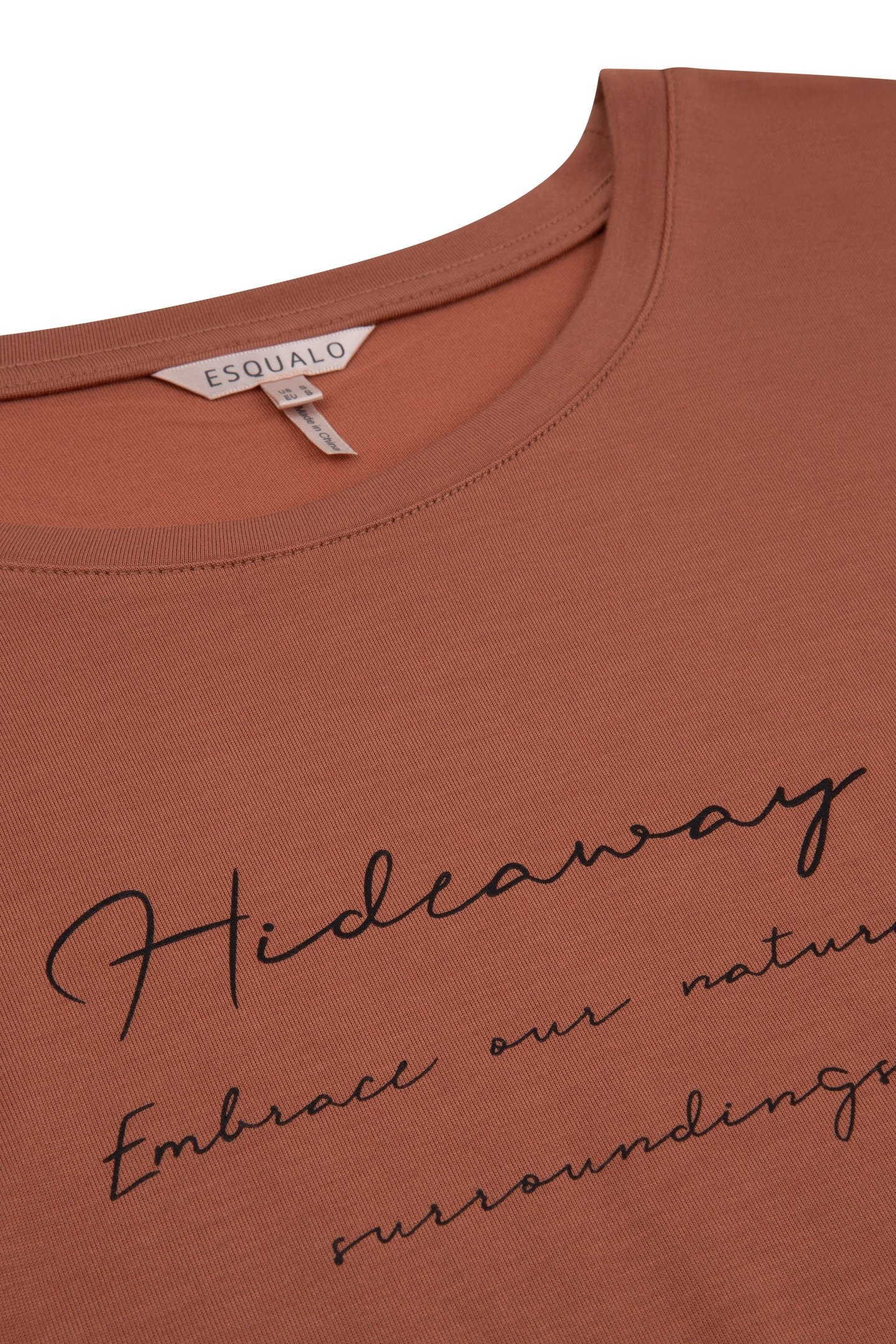 T-SHIRT MODAL PRINT "HIDEAWAY" COPPER BROWN 6