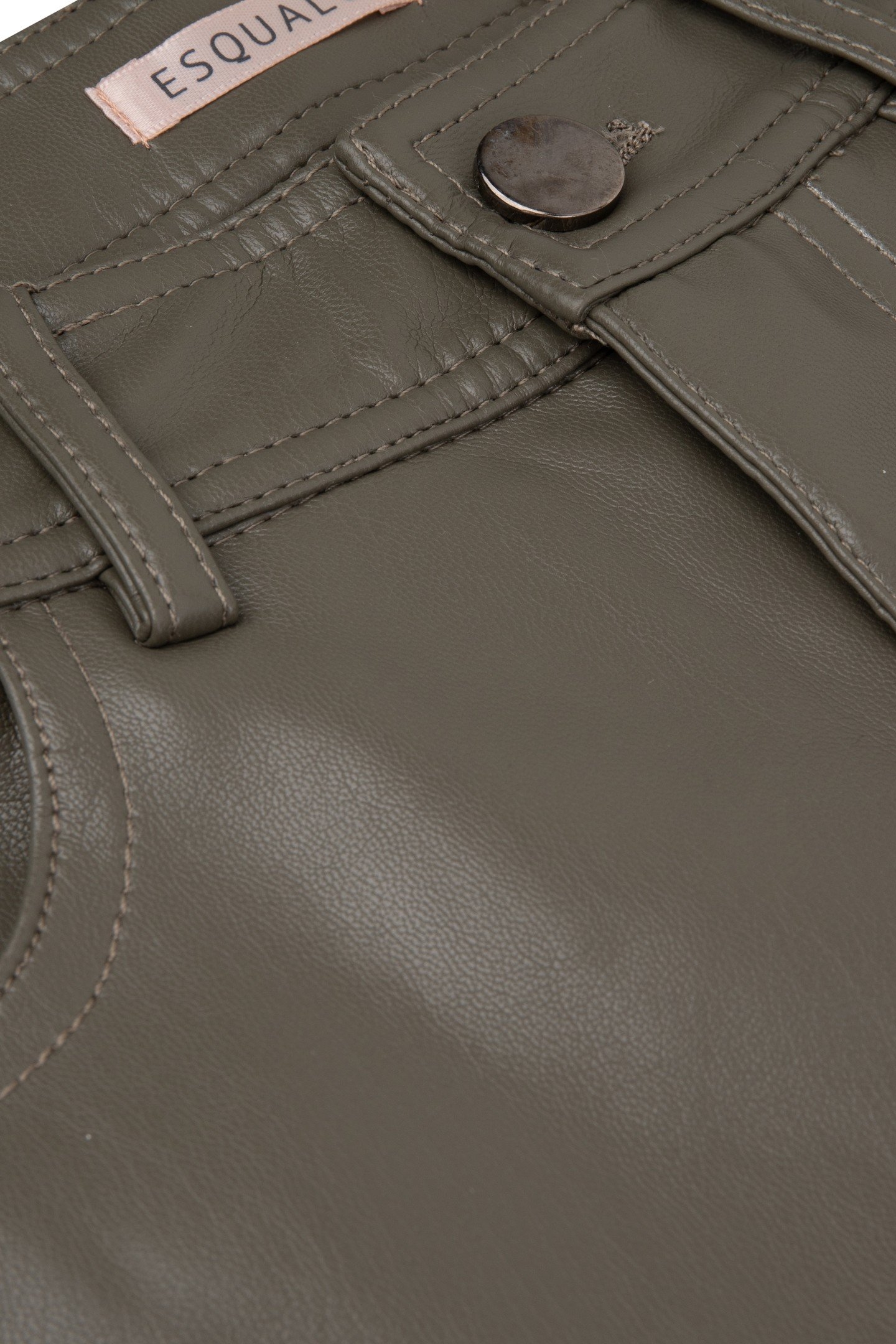 TROUSERS ZIPPER PU LEAF GREEN 5