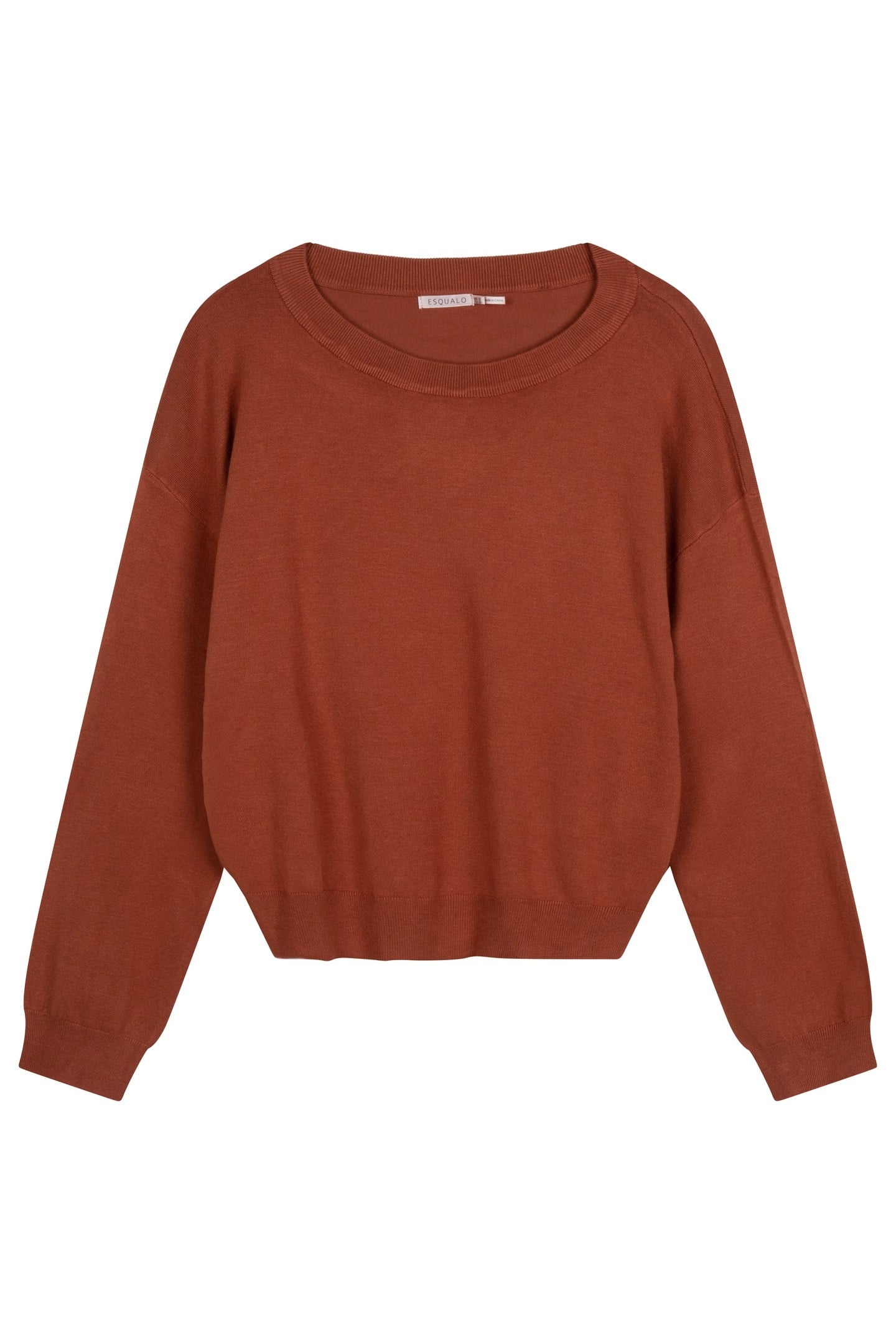 SWEATER BASIC BOXY COPPER BROWN 5
