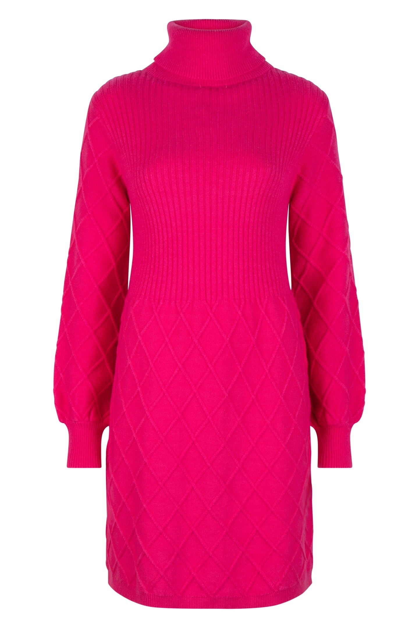 DRESS RIB & PATTERN FUCHSIA 4