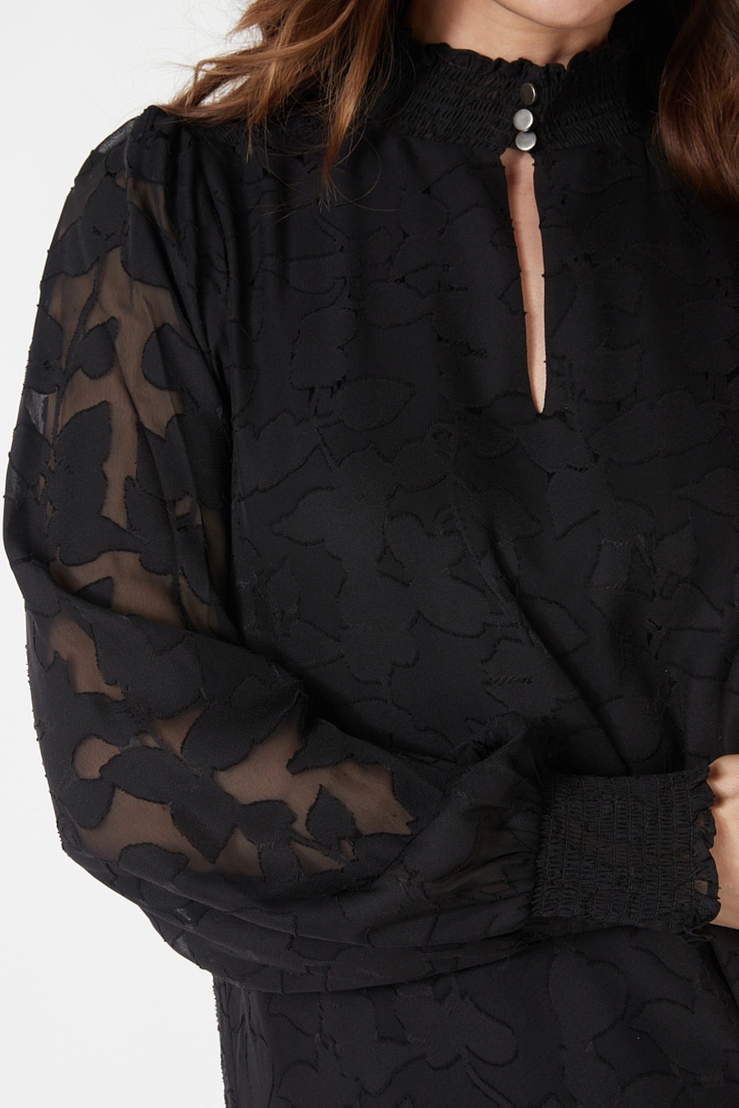 DRESS SMOCK JACQUARD BLACK 4