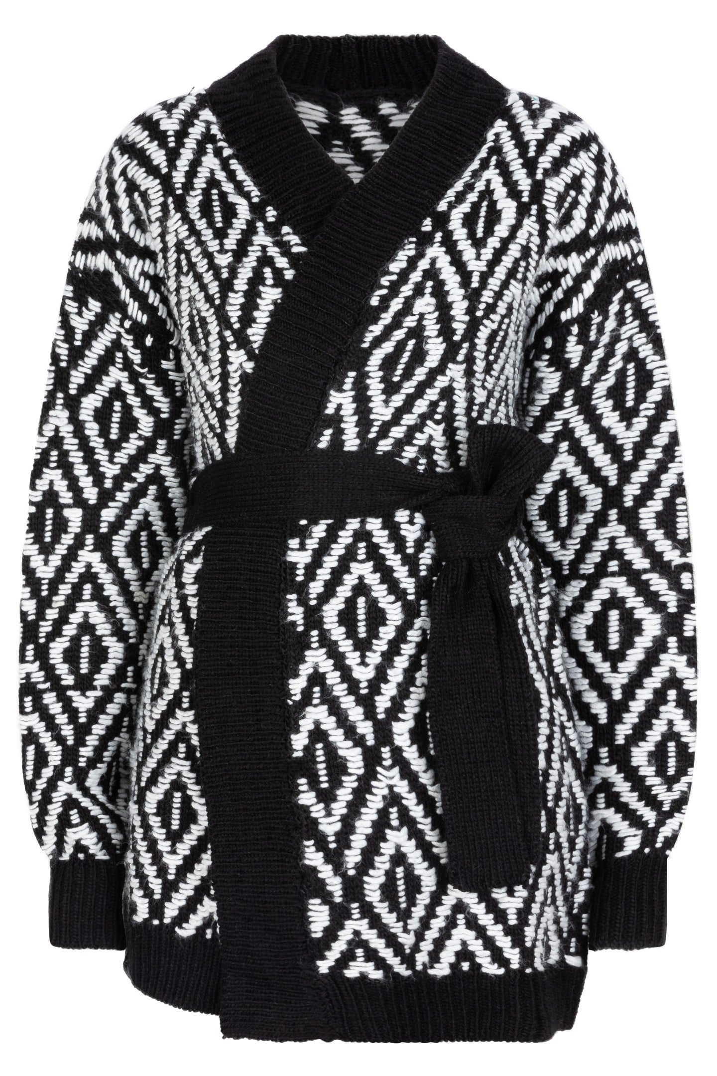 CARDIGAN 3D KNIT BLACK / WHITE 5
