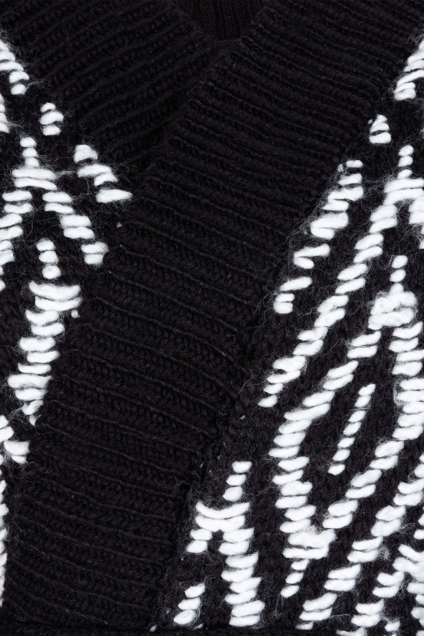 CARDIGAN 3D KNIT BLACK / WHITE 7