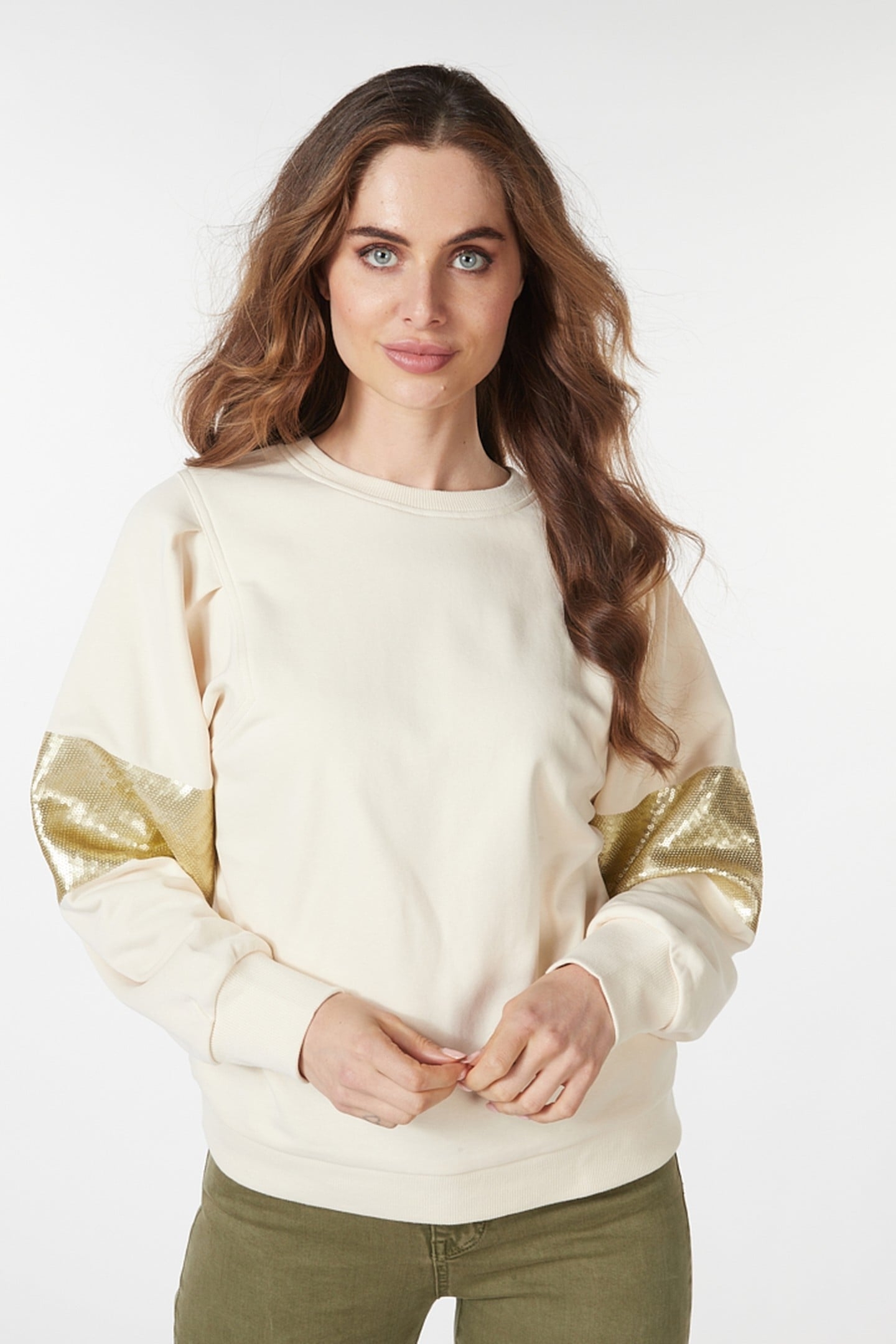 SWEATER SEQUINS BEIGE 1