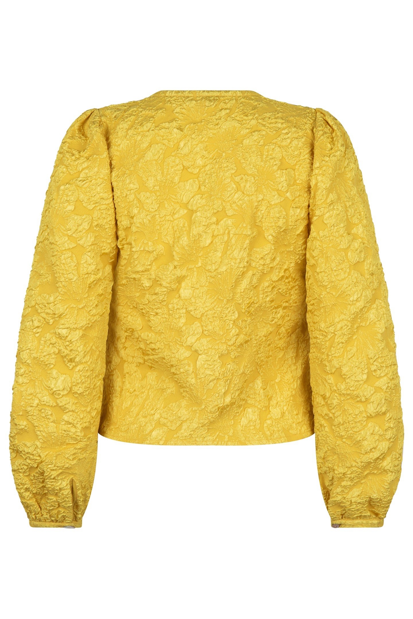 BLOUSE FANCY FLOWER JACQUARD WARM OLIVE 5