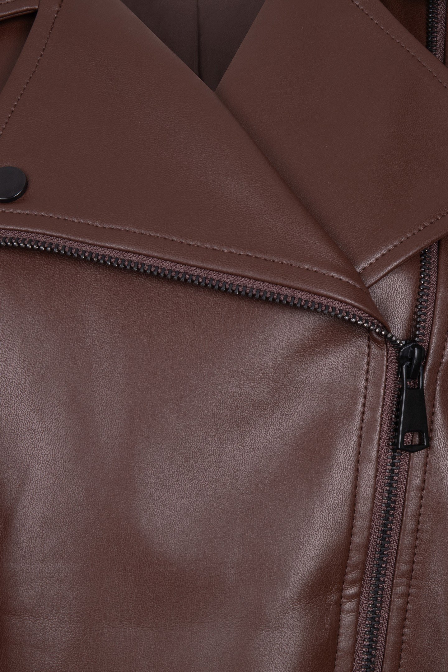 JACKET BIKER VEGAN LEATHER CHOCOLATE 7