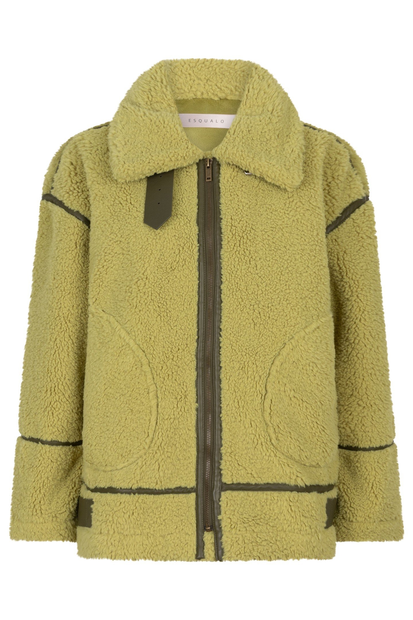 JACKET BONDED SUEDE FAKE FUR LEAF GREEN 5