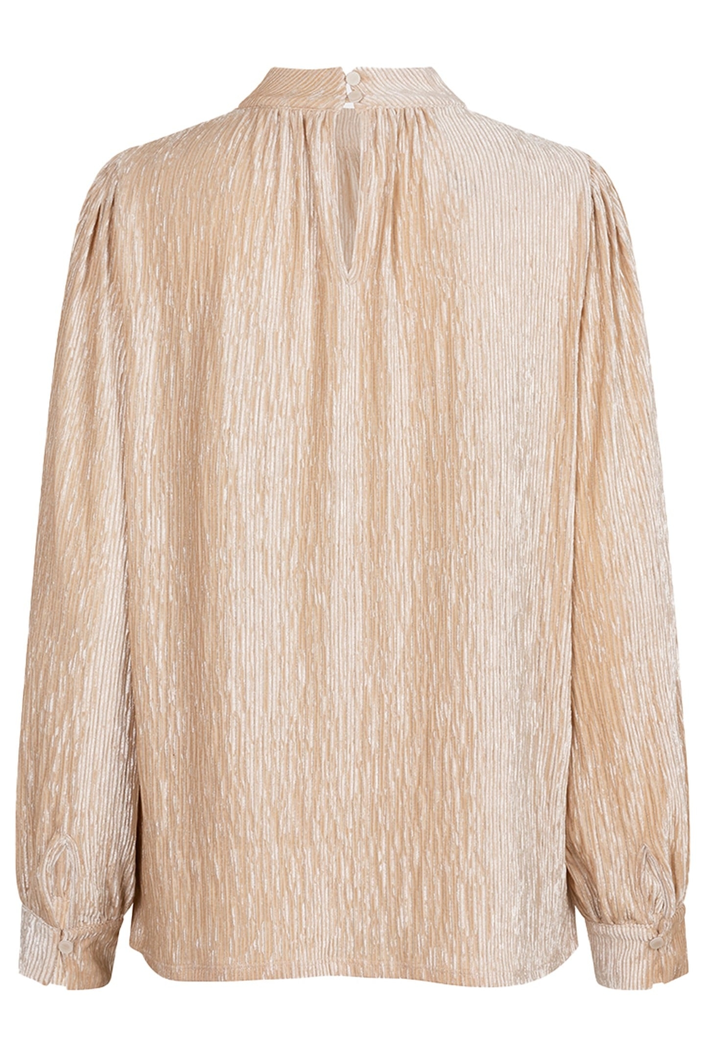 BLOUSE CRINKLED VELVET SAND 2