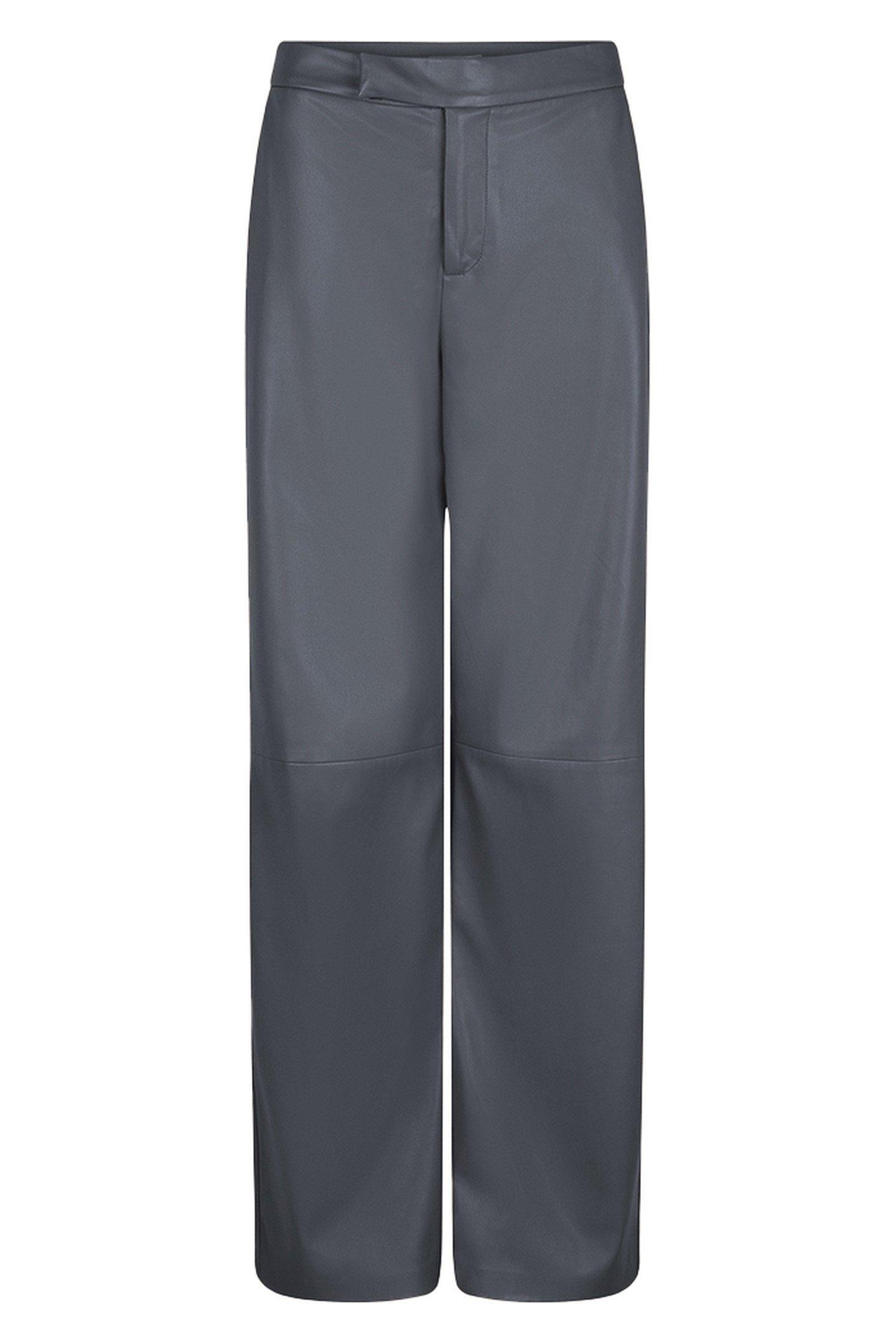 DRESS V/NECK VEGAN LEATHER BLACK 6