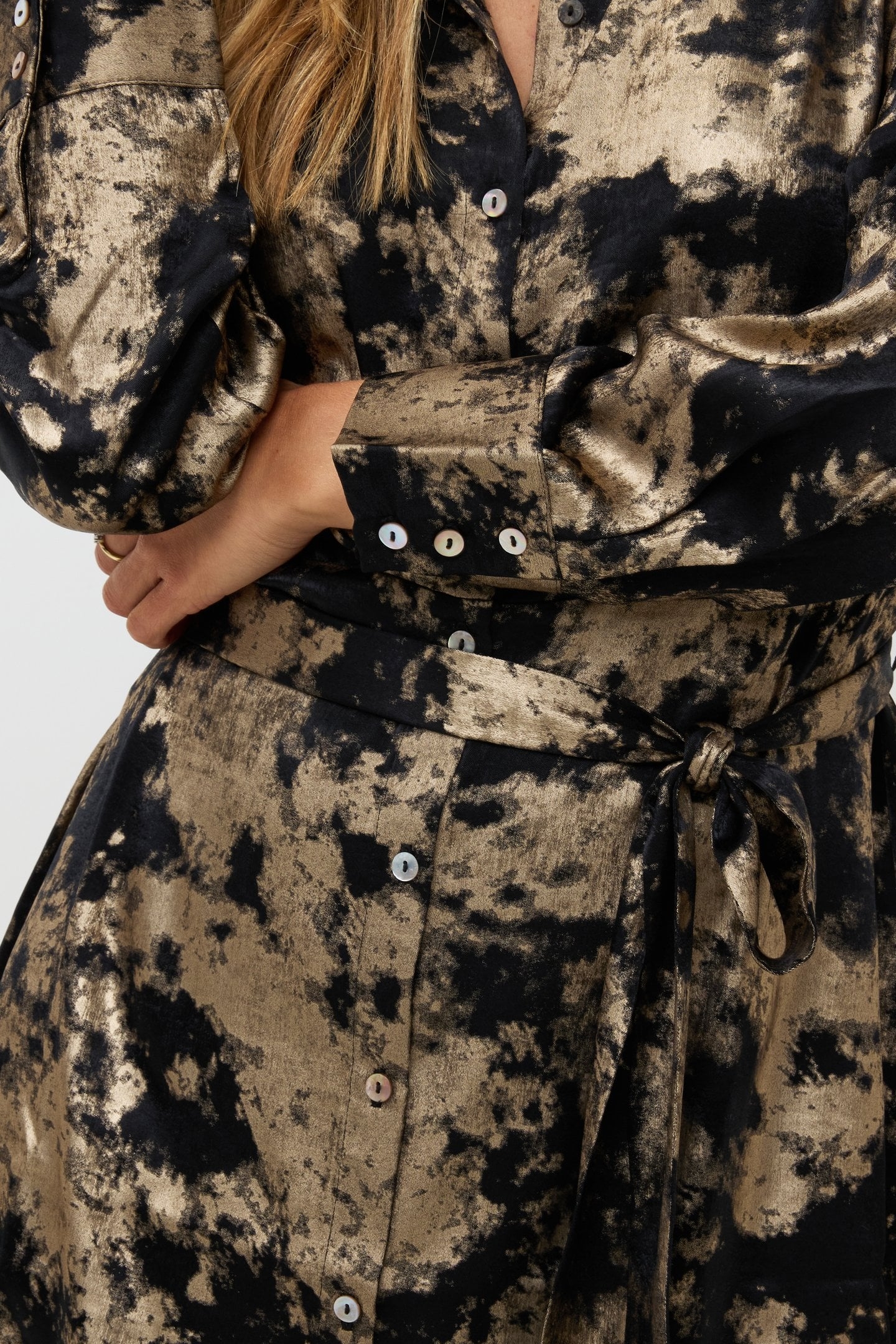 DRESS CONTRAST LAMEE BLACK 7