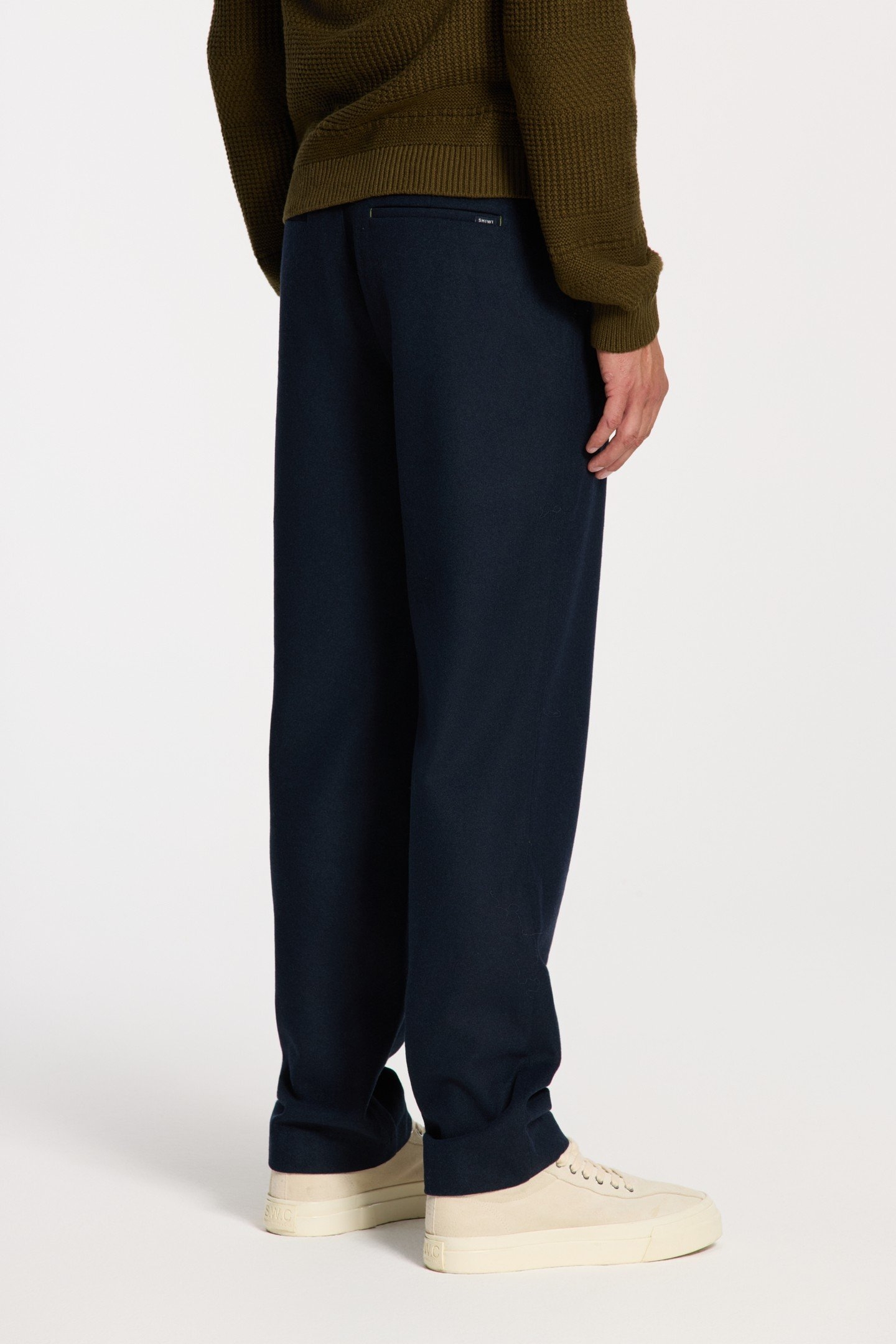 FORD WOOL BLEND STRAIGHT FIT TROUSERS BLUE DARK NAVY 5