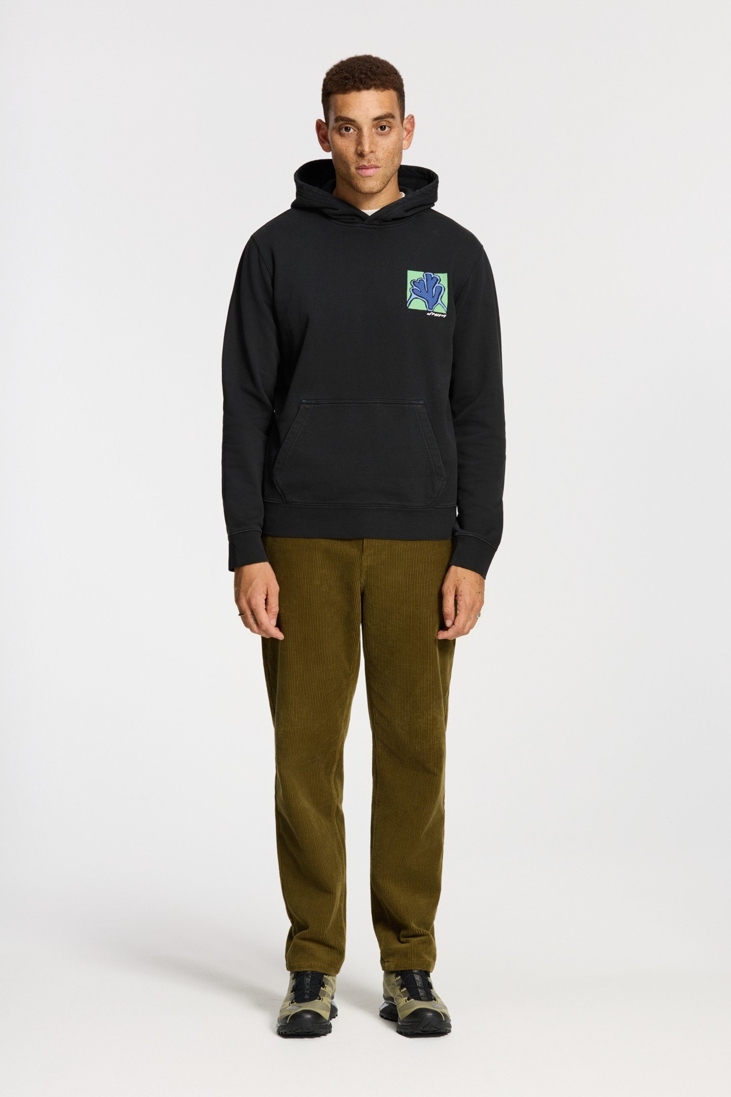 LEO REGULAR FIT SLOW PACE HOODIE BLACK 2