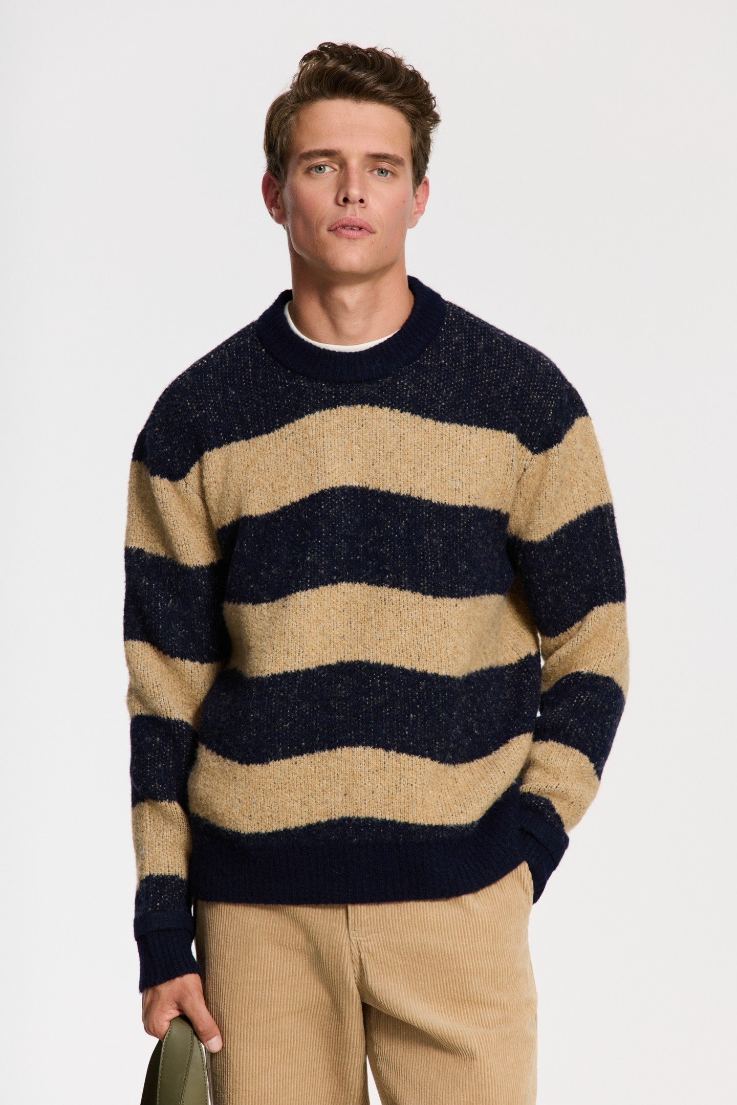 PIKE RELAXED FIT WAVE PULLOVER BLUE CLAY WAVE 1