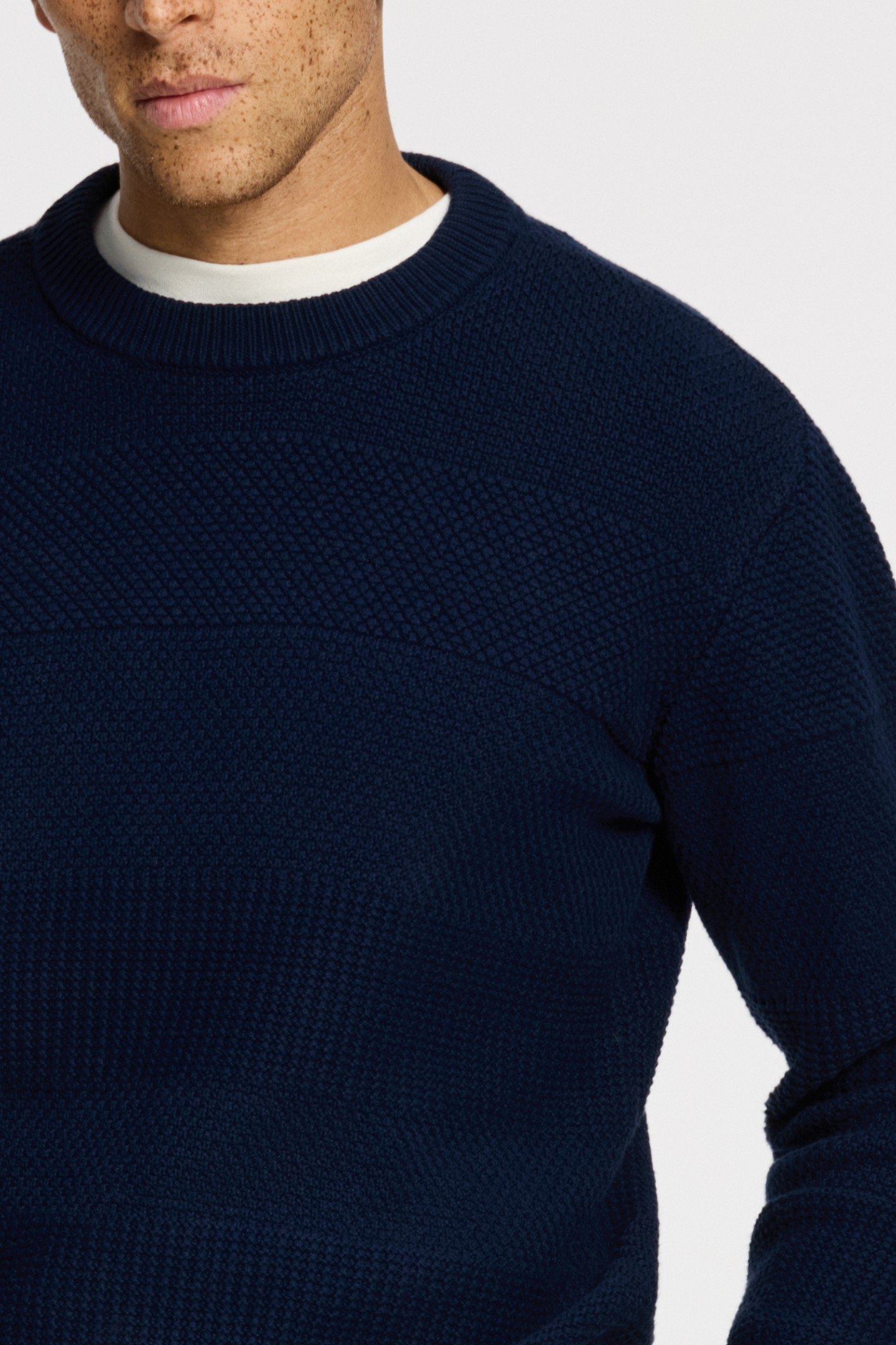 PERRY REGULAR FIT STRUCTURED PULLOVER BLUE DARK NAVY 6