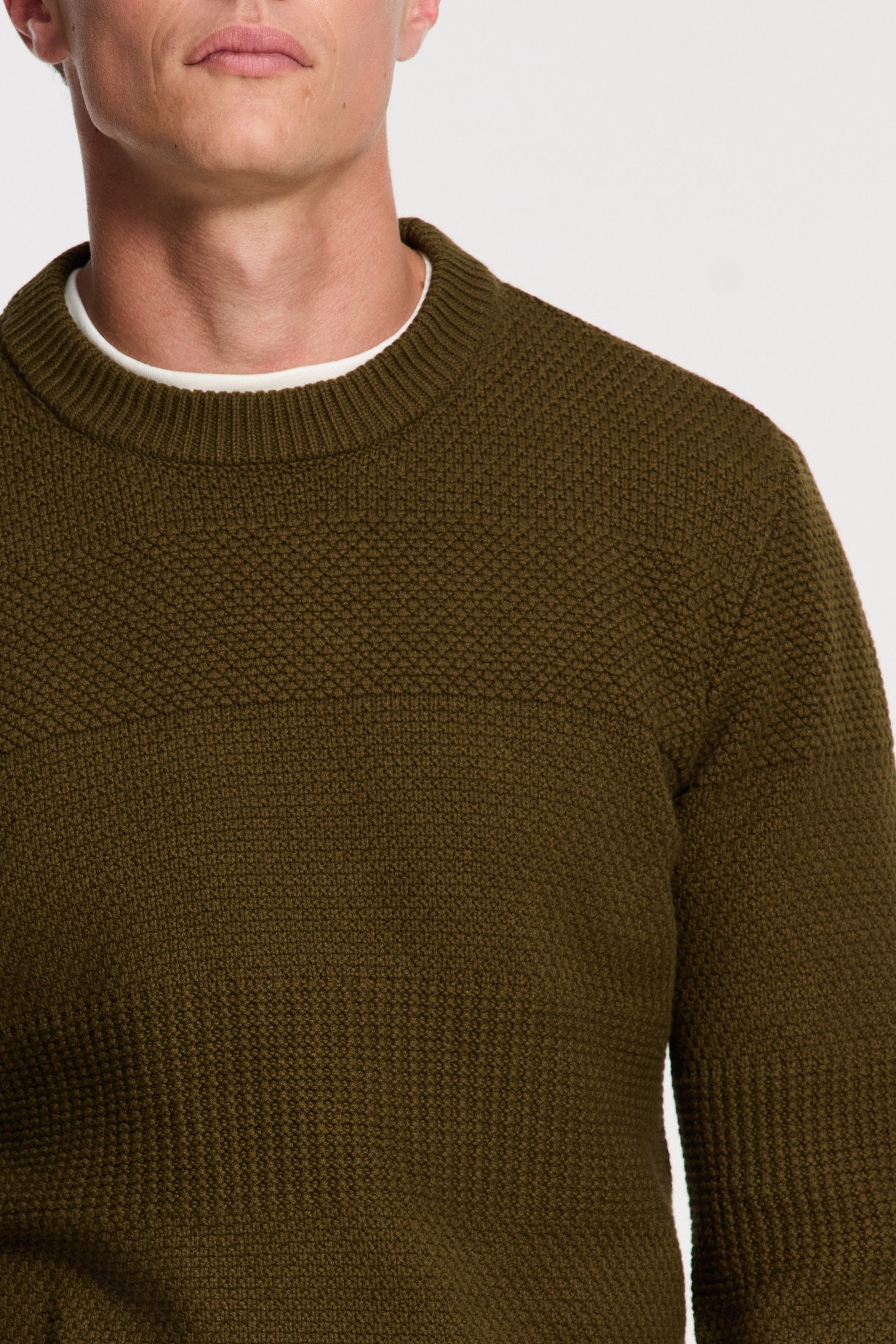PERRY REGULAR FIT STRUCTURED PULLOVER GREEN OLIVE 7