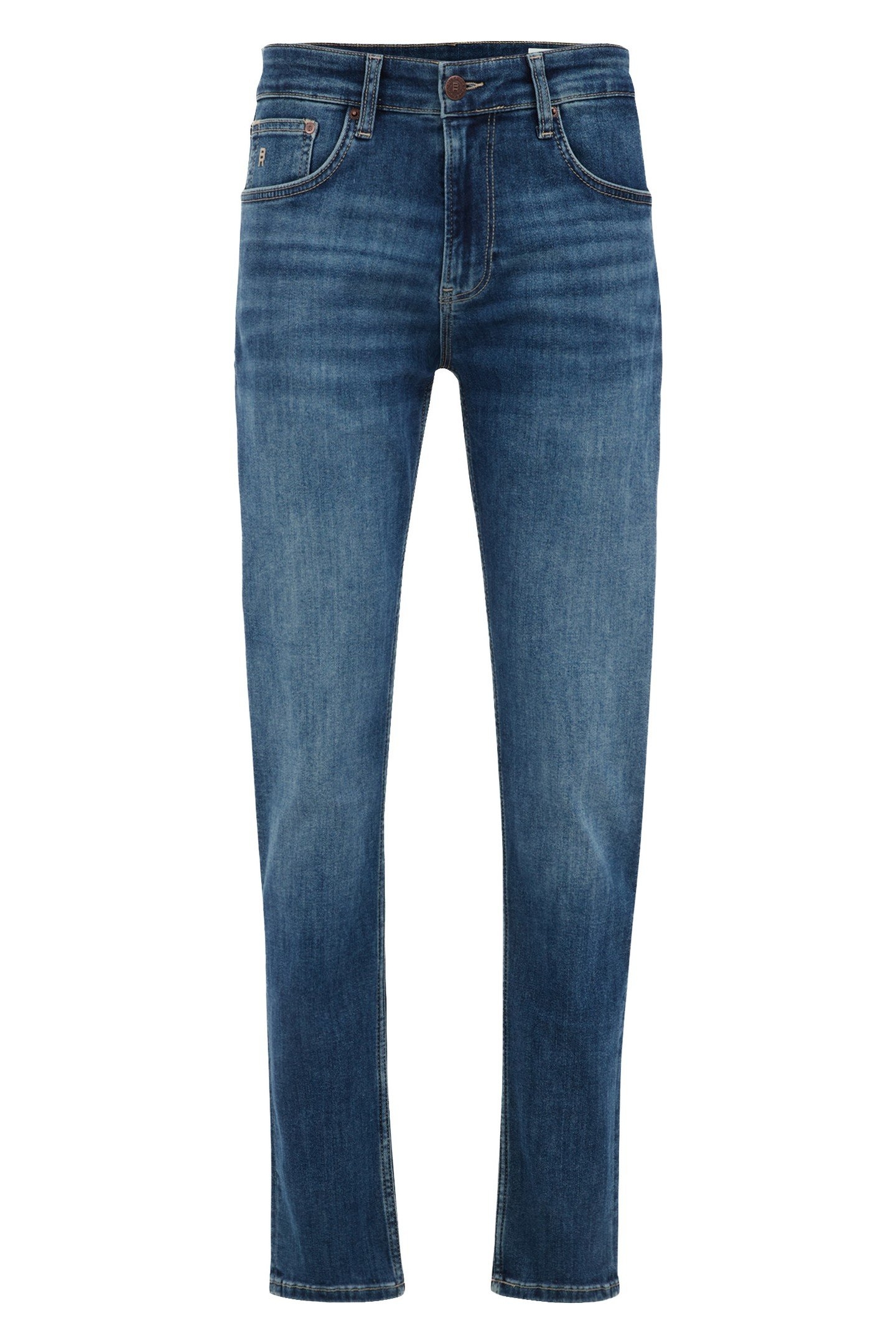 5-POCKET MID WAIST DARK BLUE 4