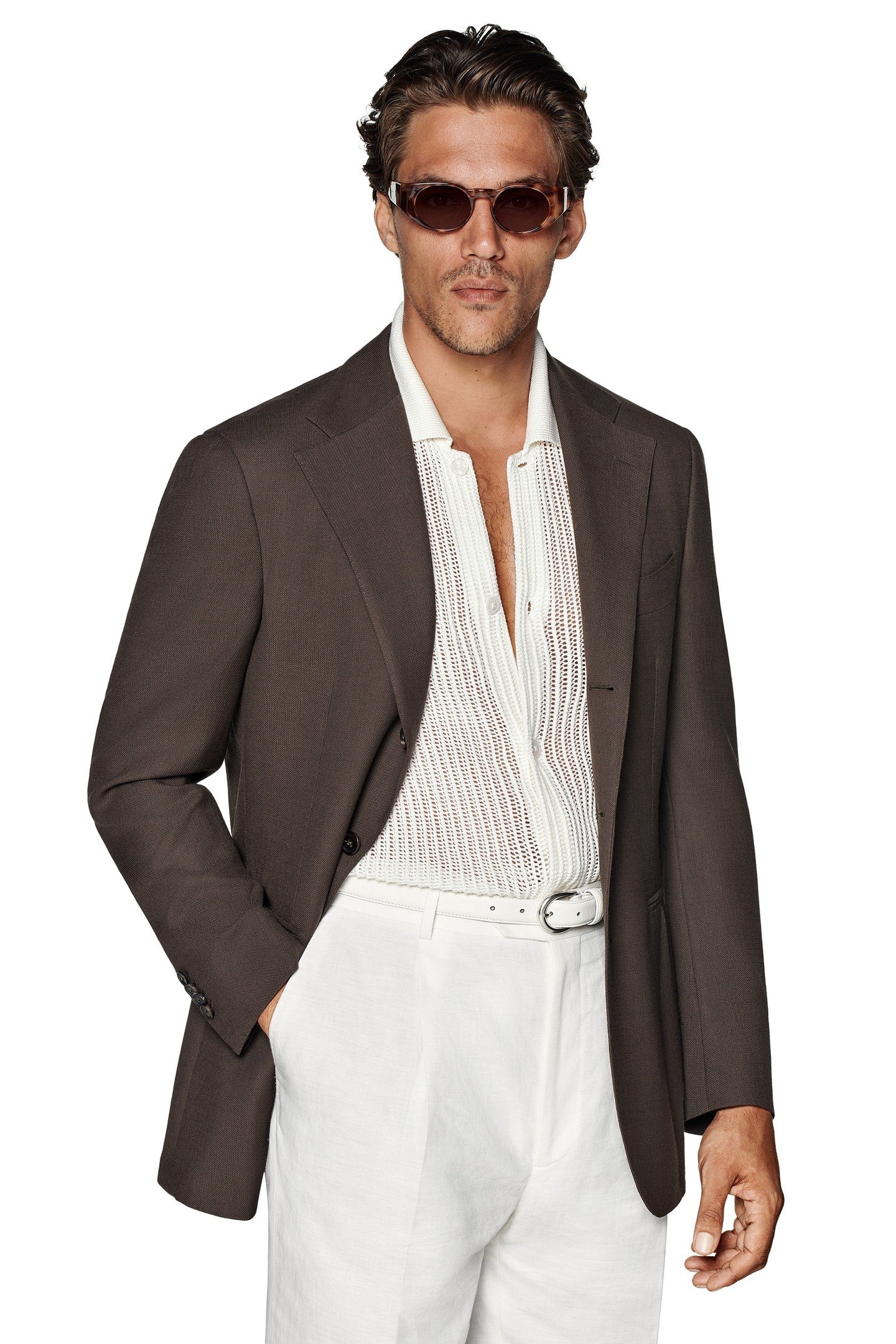 ROMA-DARK BROWN-PURE WOOL S130 DARK BROWN 3