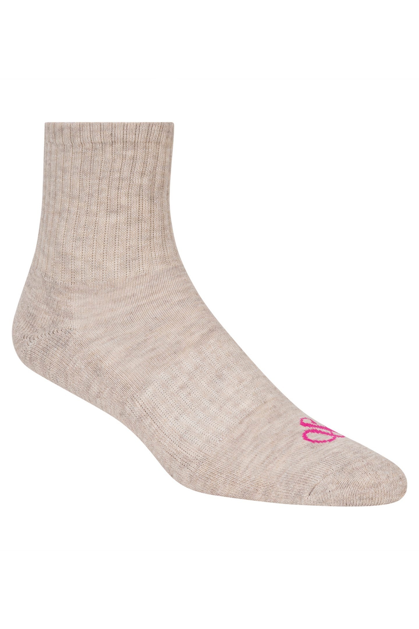 6PK WOMENS 1/2 TERRY LOW CREW IVORY 6