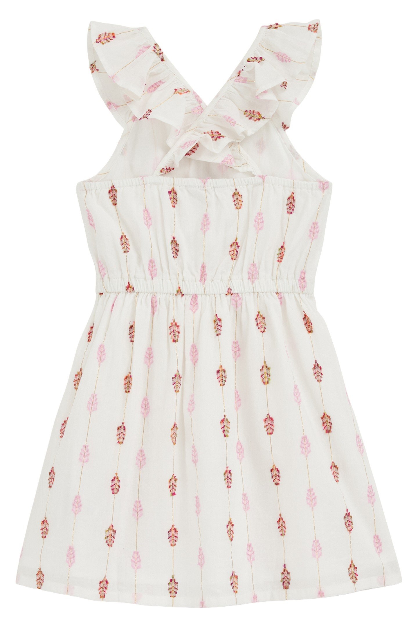 GIRLS DRESS MID LENGTH WHITE 2