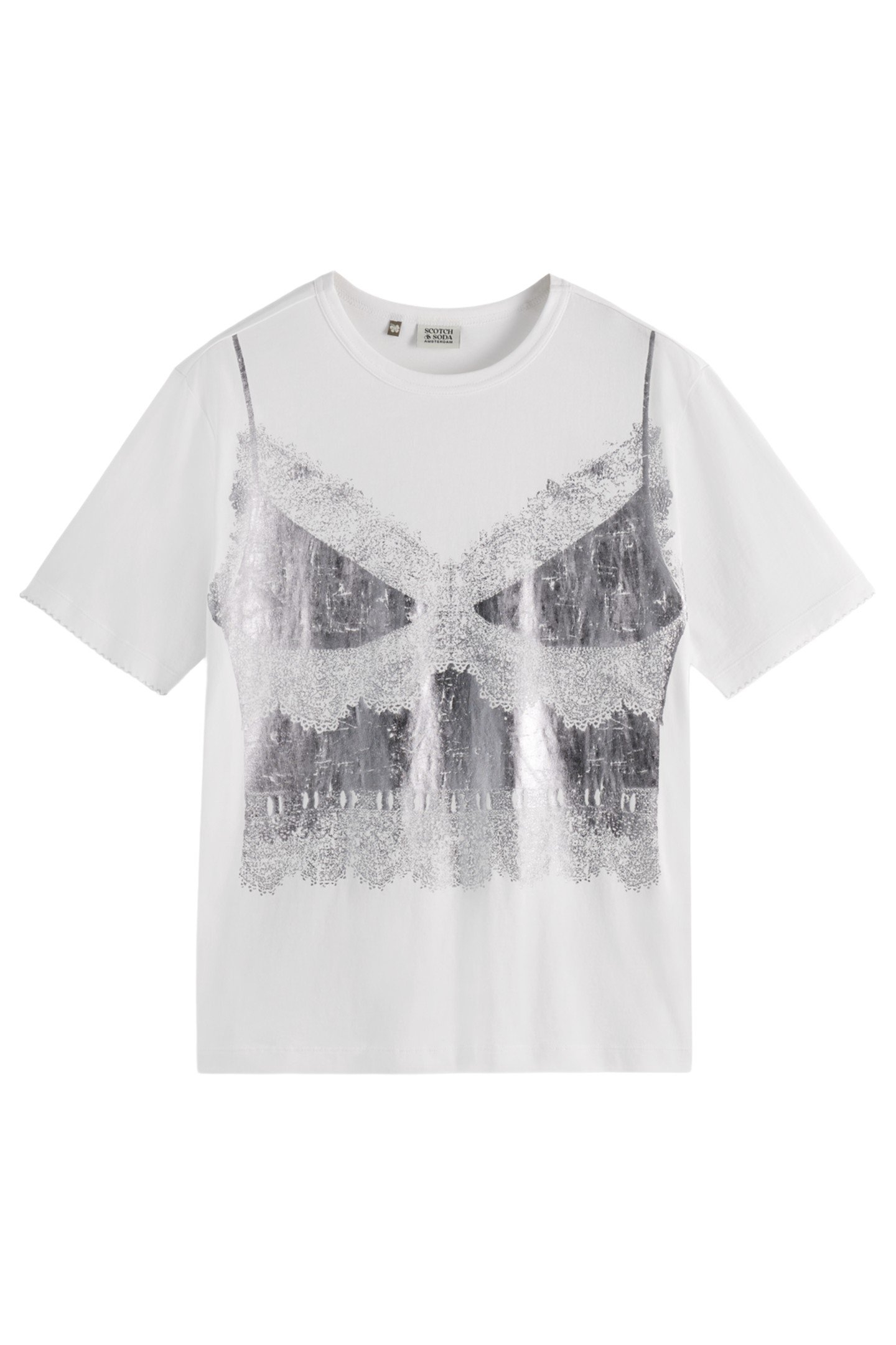 FOIL PRINT LOOSE T-SHIRT WHITE 2