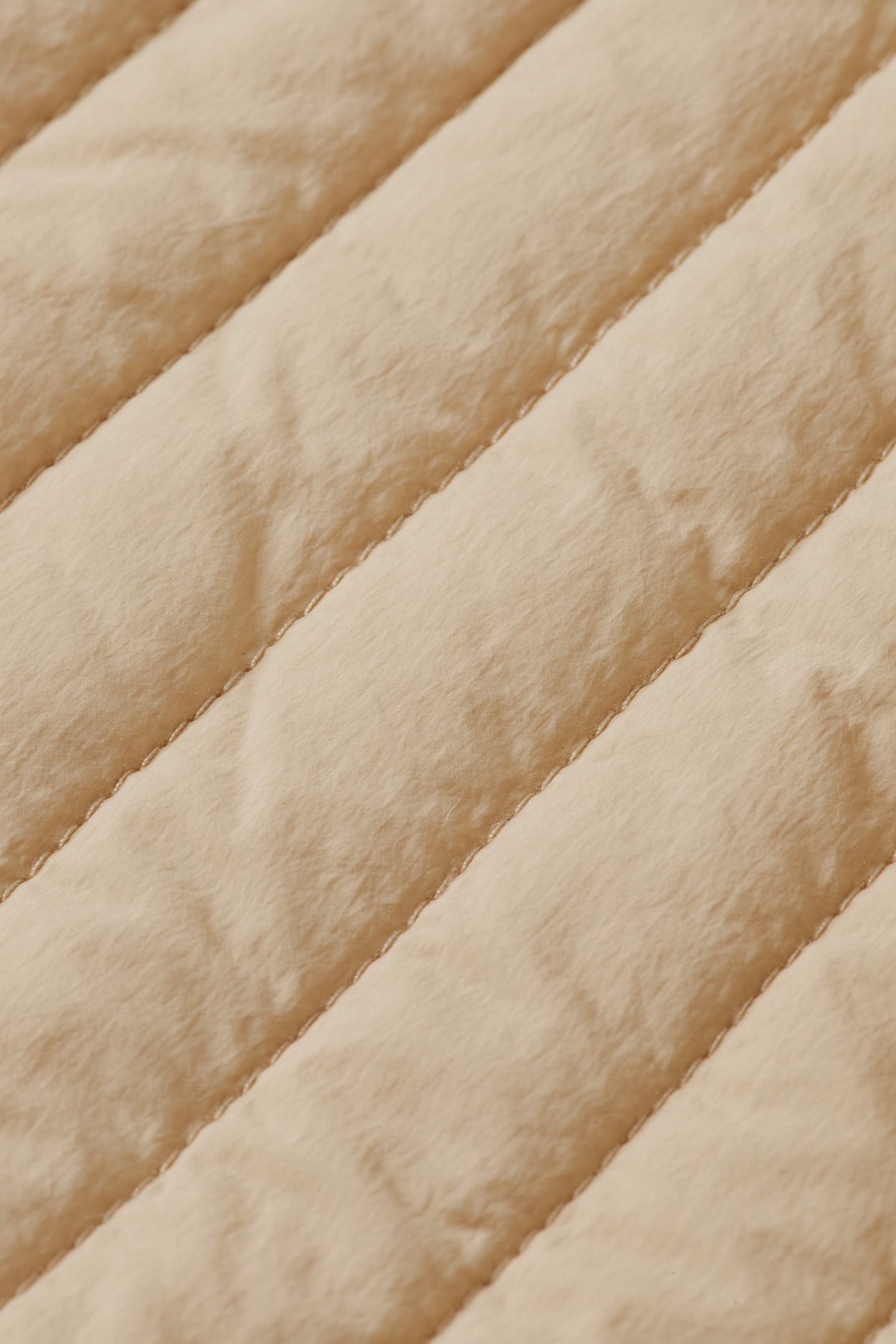 REVERSIBLE QUILTED BOMBER SOFT CAMEL/ ABSTRACT SUN SAND 6