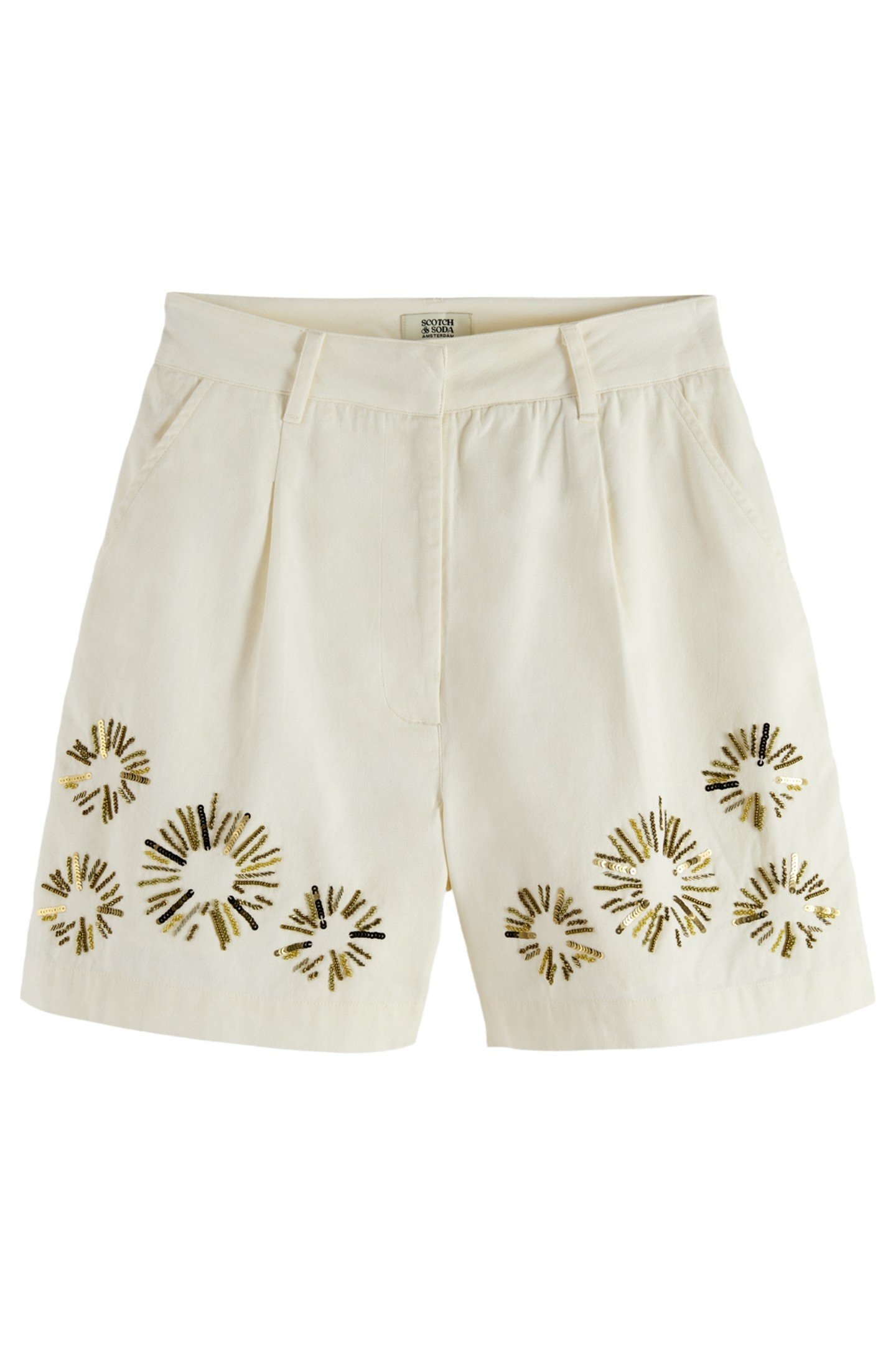 EMBELLISHED HIGH RISE SHORTS SOFT ICE 5