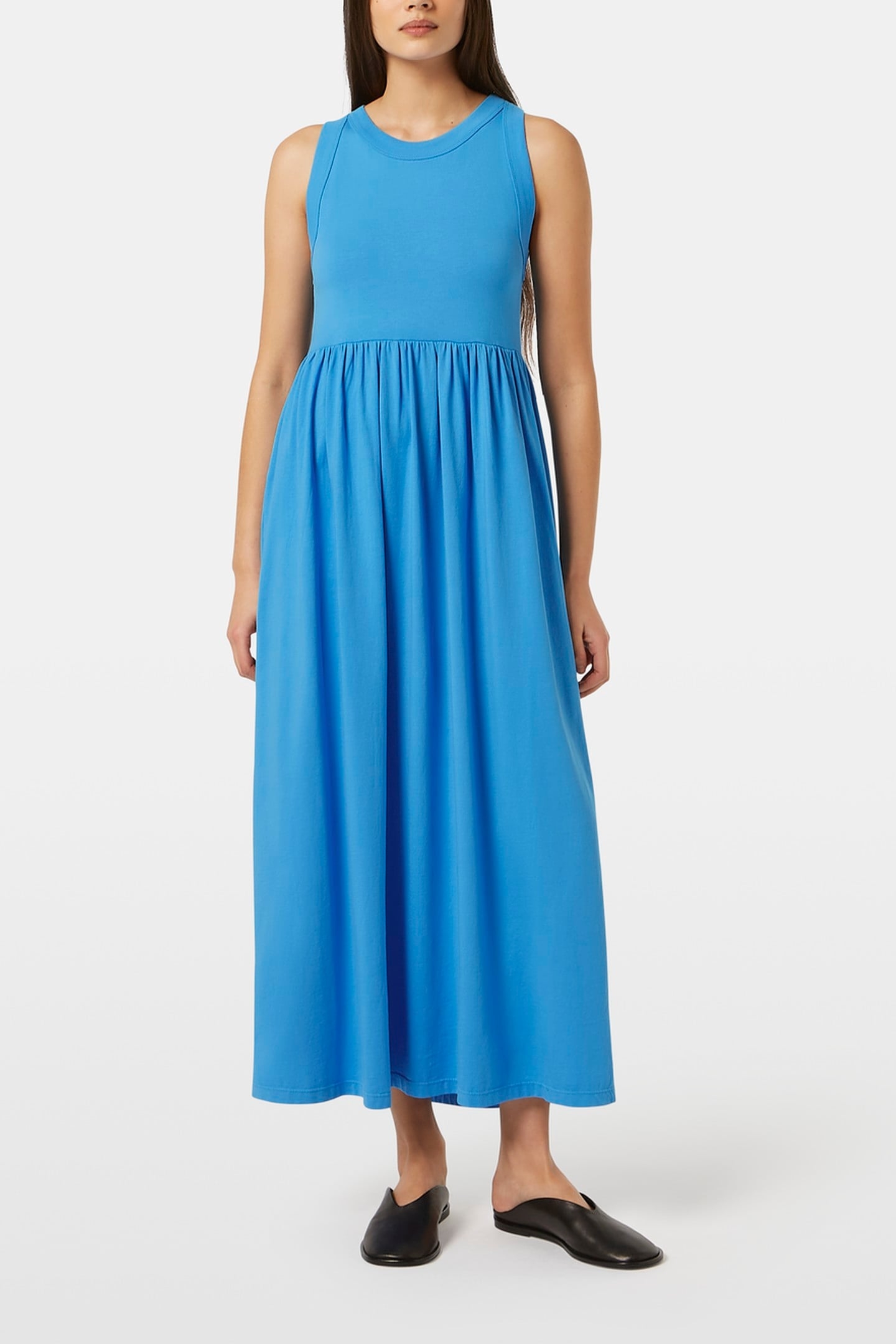 TANK JERSEY MIDI DRESS AQUA BLUE 1