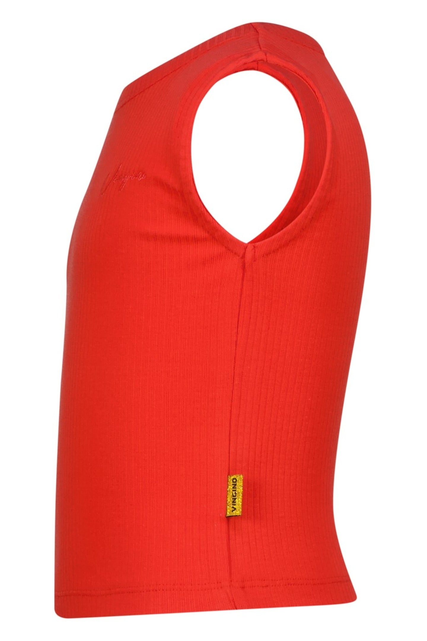 GIRLS BASIC-CROP RIB TOP TOP BREEZE RED 3