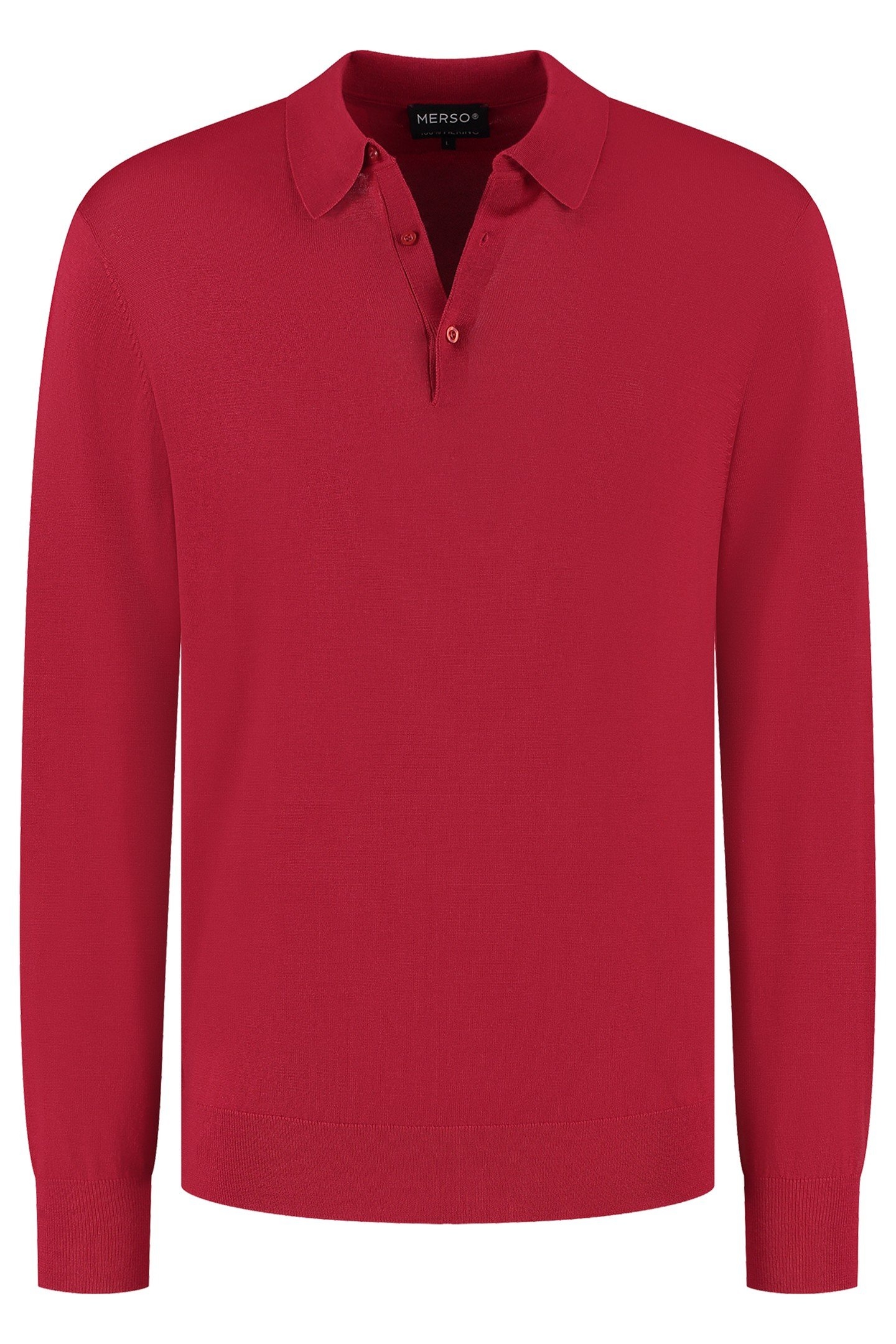 POLO LONG SLEEVE 100% MERINO PEPPER RED 4