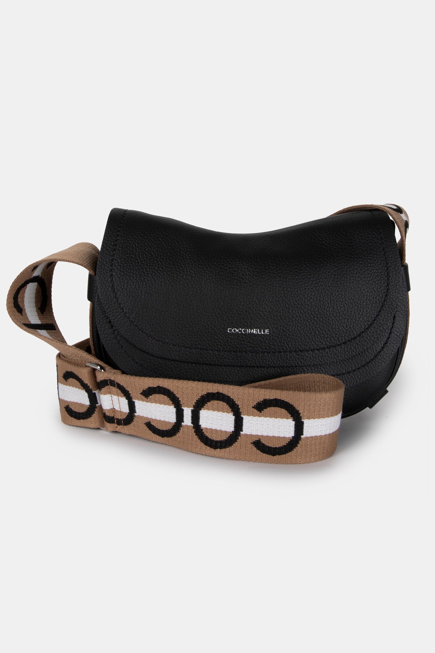 CROSS BODY BAG WITH LOGO STRAP IN BLACK 2