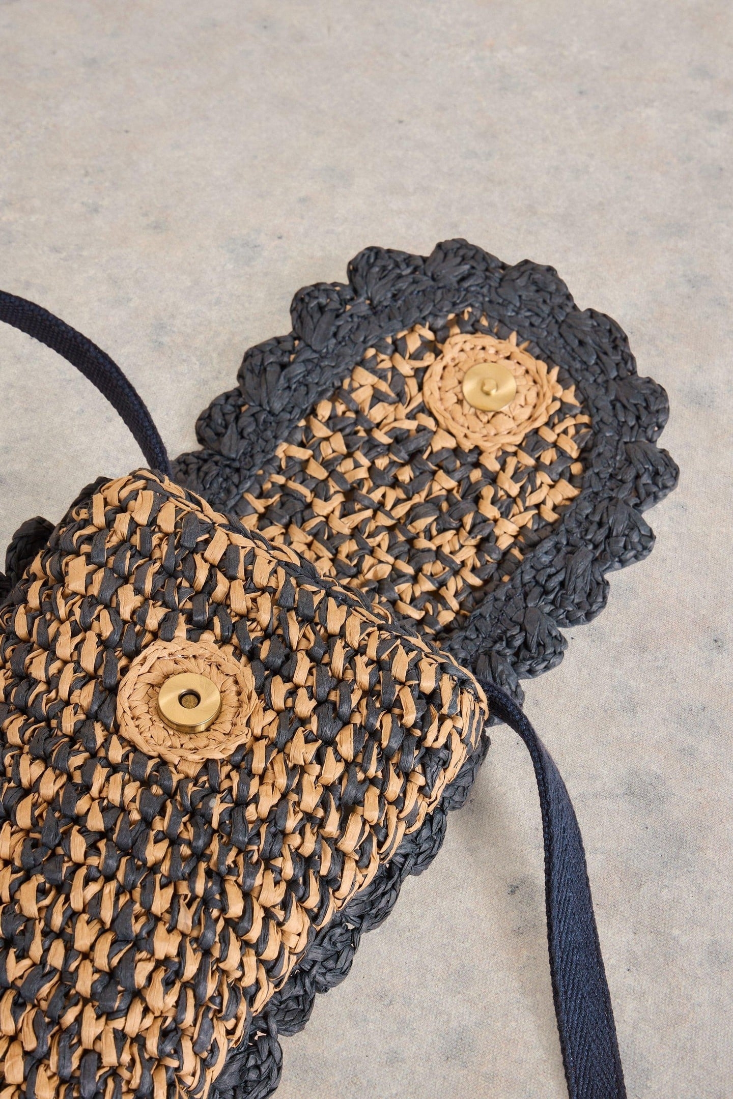 COCO RAFFIA PHONE BAG NATURAL MULTI 4