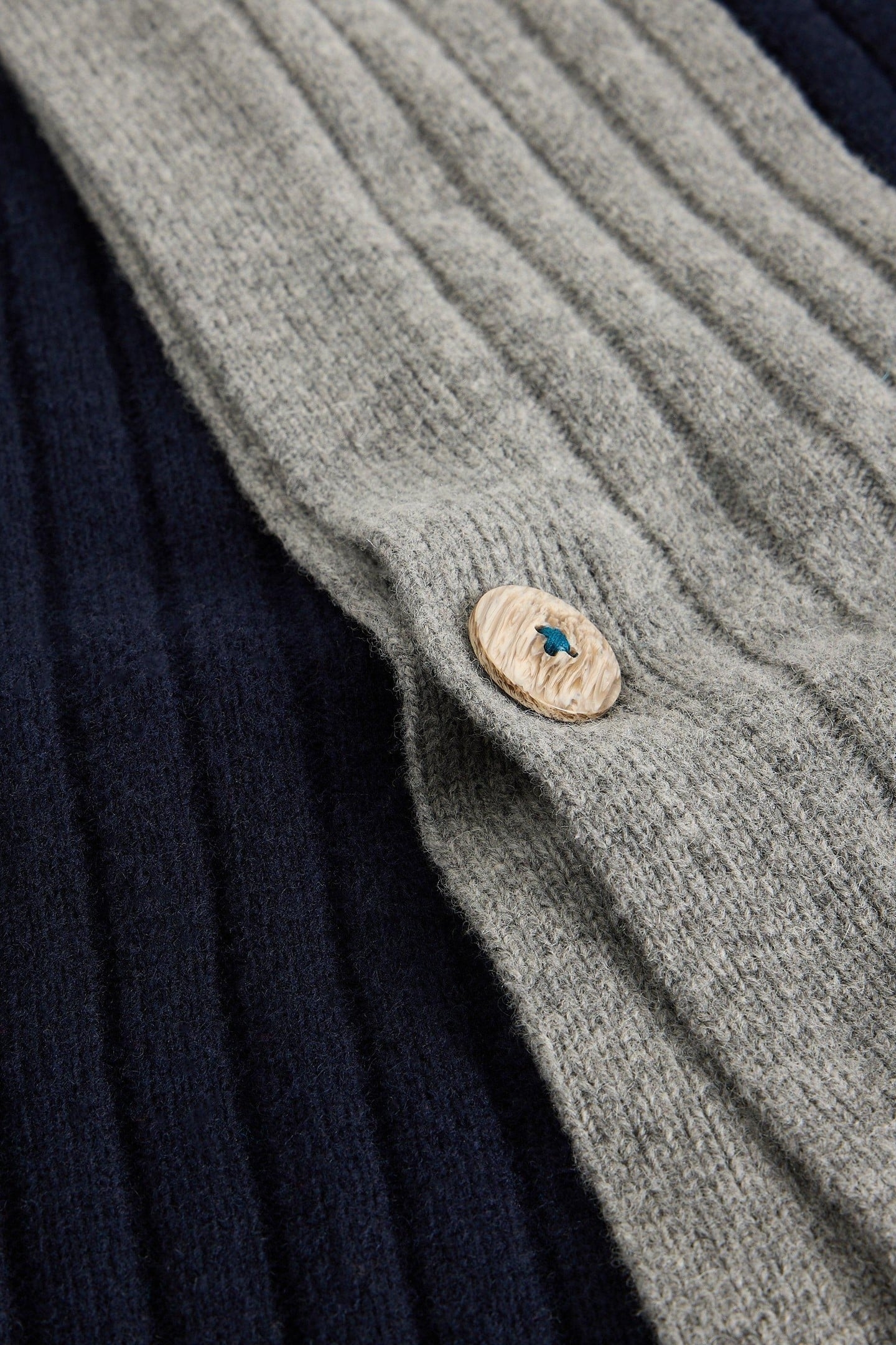 AVA KNITTED PONCHO NAVY MULTI 4