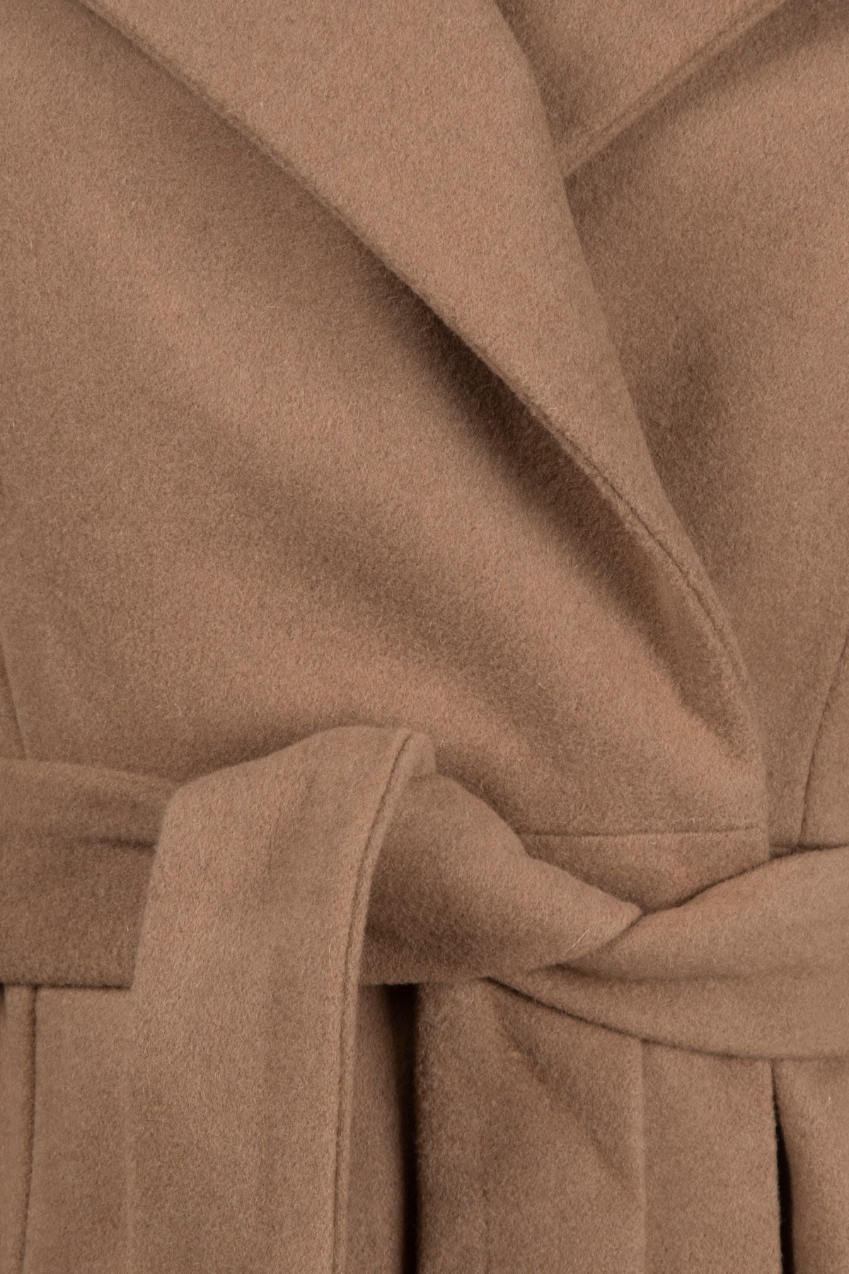 PLATFORM FELT CROSSOVER COAT CAMEL | Online Outlet | Otrium